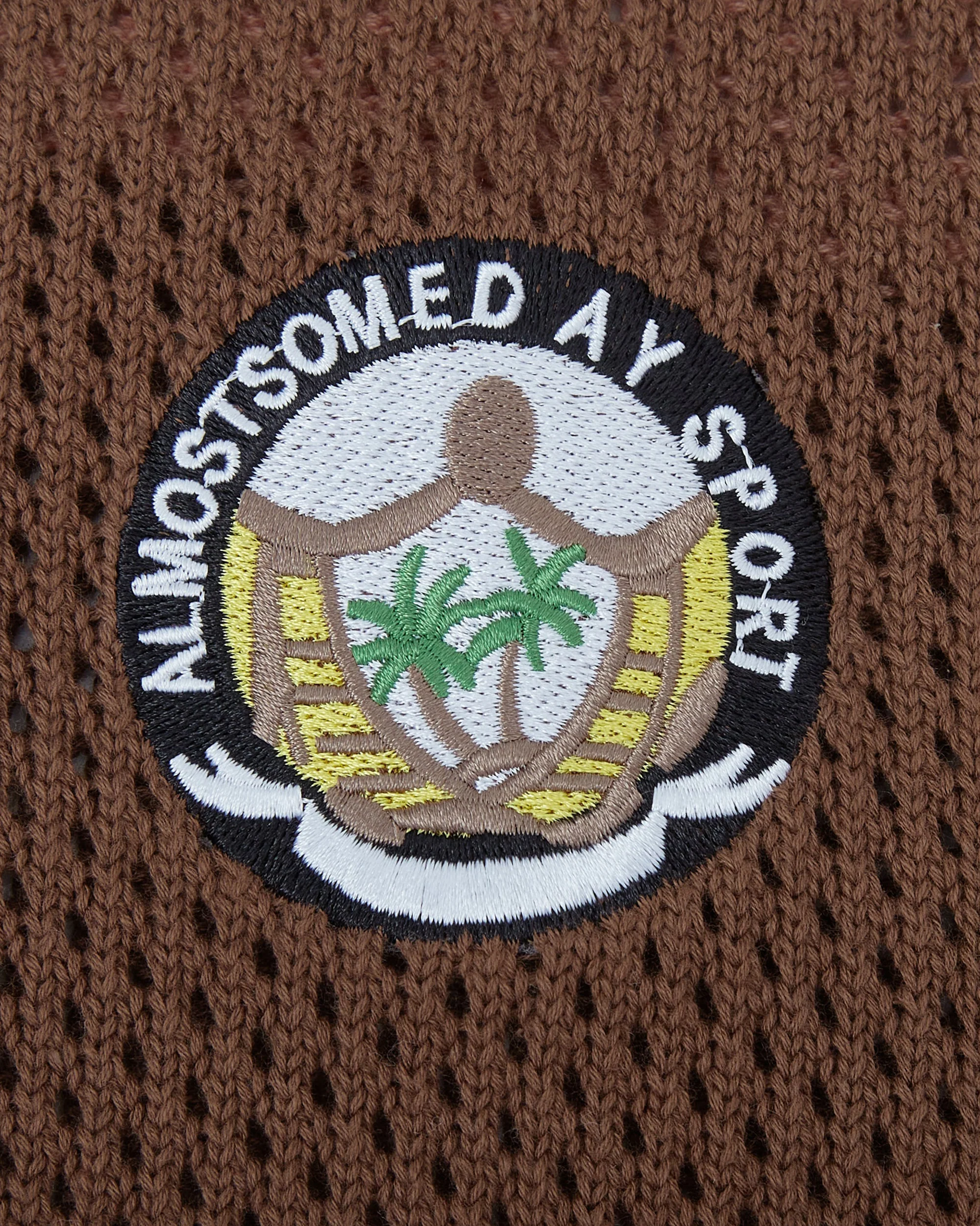 Crochet Knit Polo (Pink / Brown) - Image 8