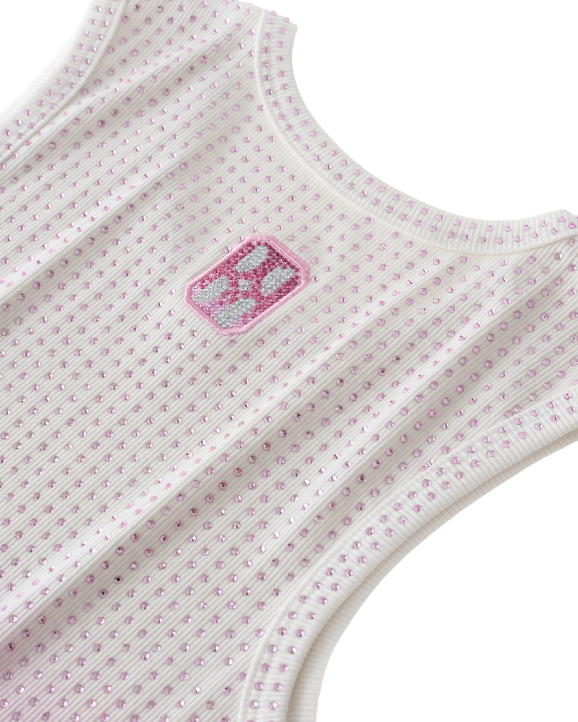 Cropped Stardust Pink Diamond Tank - Image 4