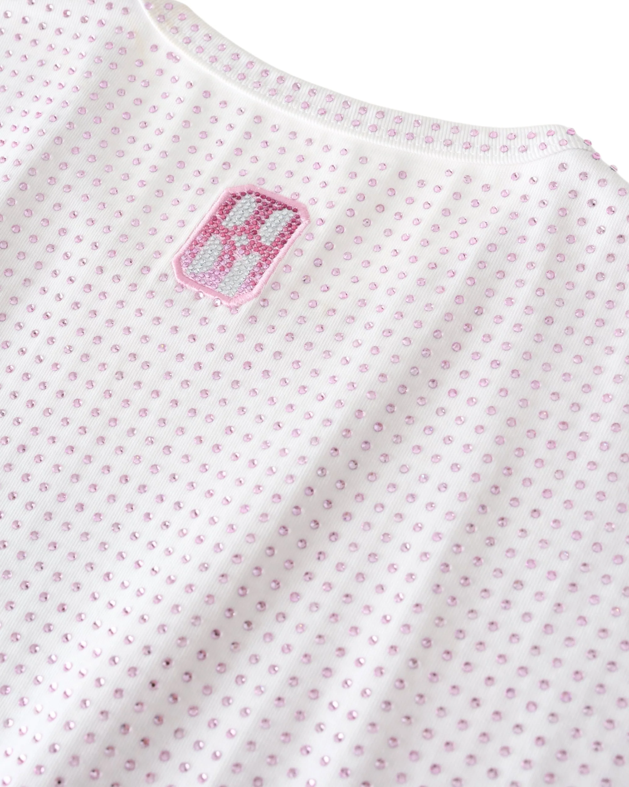 Cropped Stardust Pink Diamond Tee - Image 4