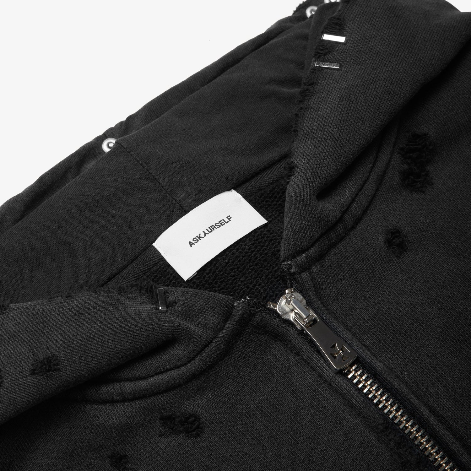 CROPPED VINTAGE CROSS ZIP HOODIE - Image 11