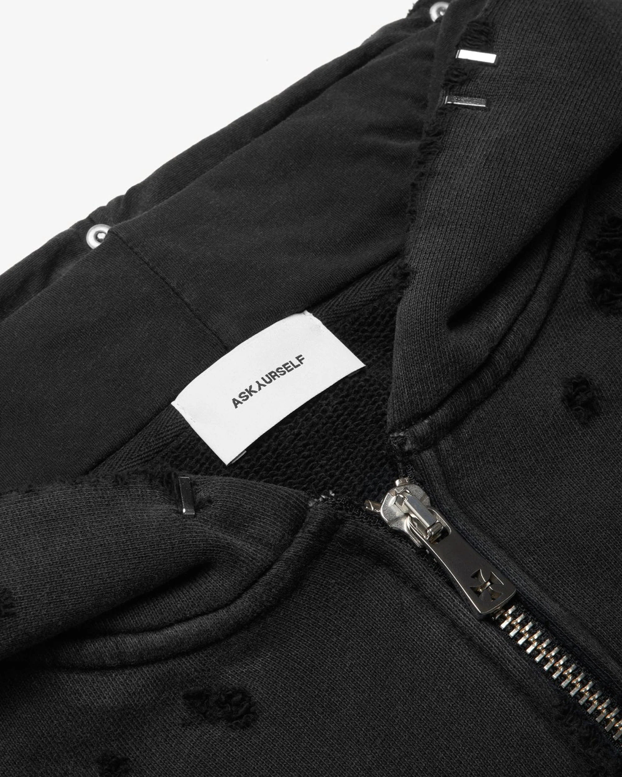 CROPPED VINTAGE CROSS ZIP HOODIE - Image 5