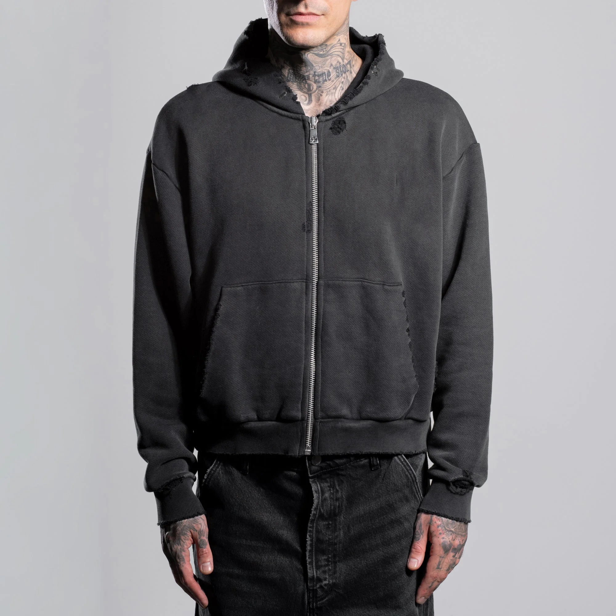 CROPPED VINTAGE ZIP HOODIE - Image 12