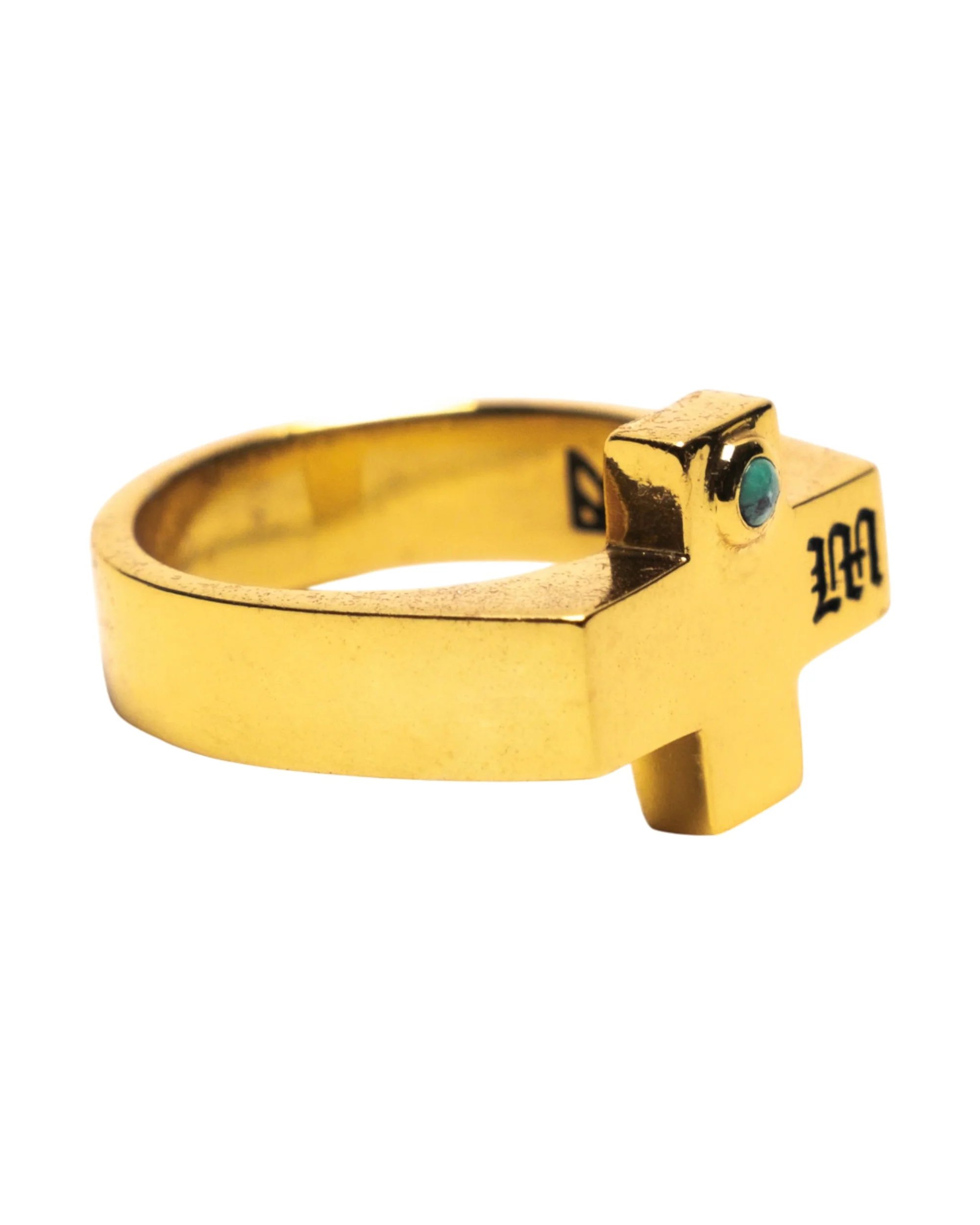 Cross Signet (14K/Turquoise)