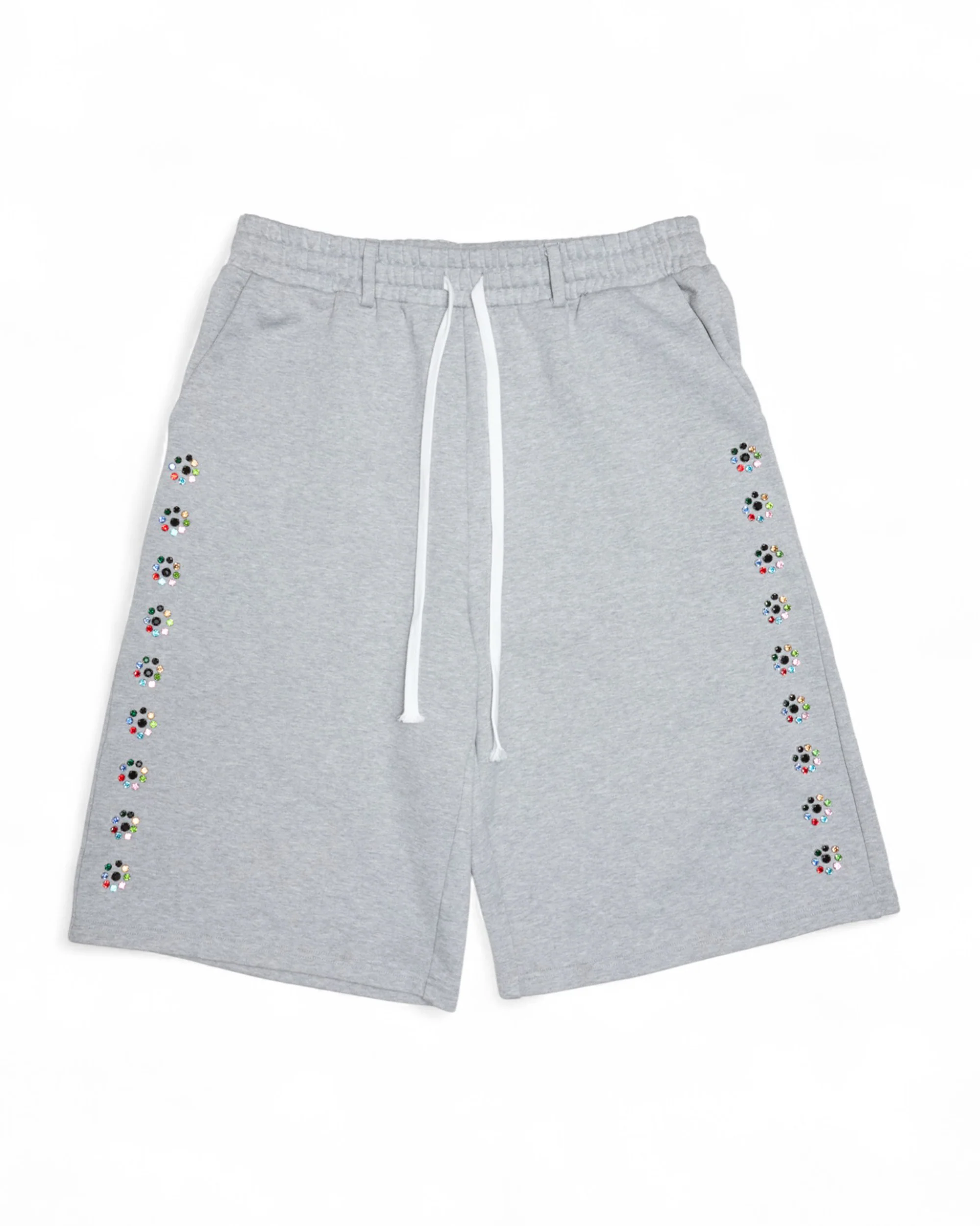 Crystal Blossom Sweat Shorts - Grey