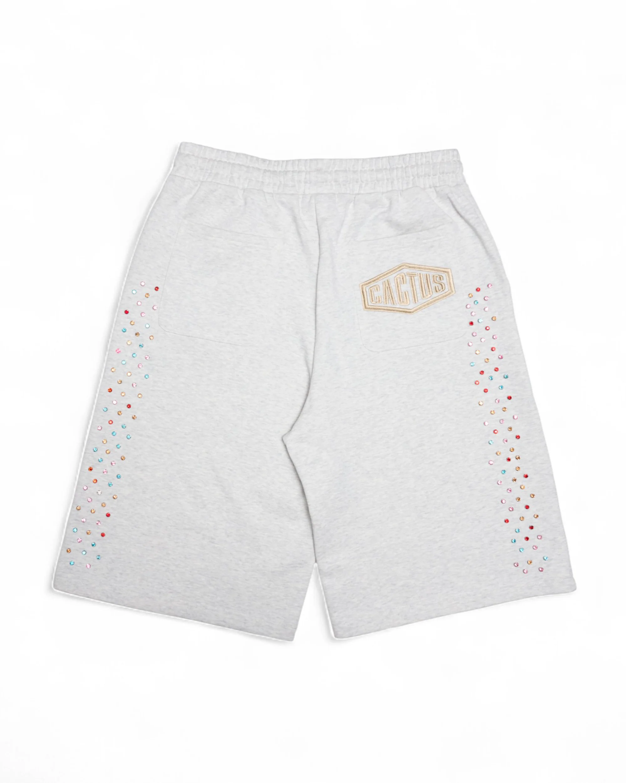 Crystal Cactus Sweat Shorts - Grey