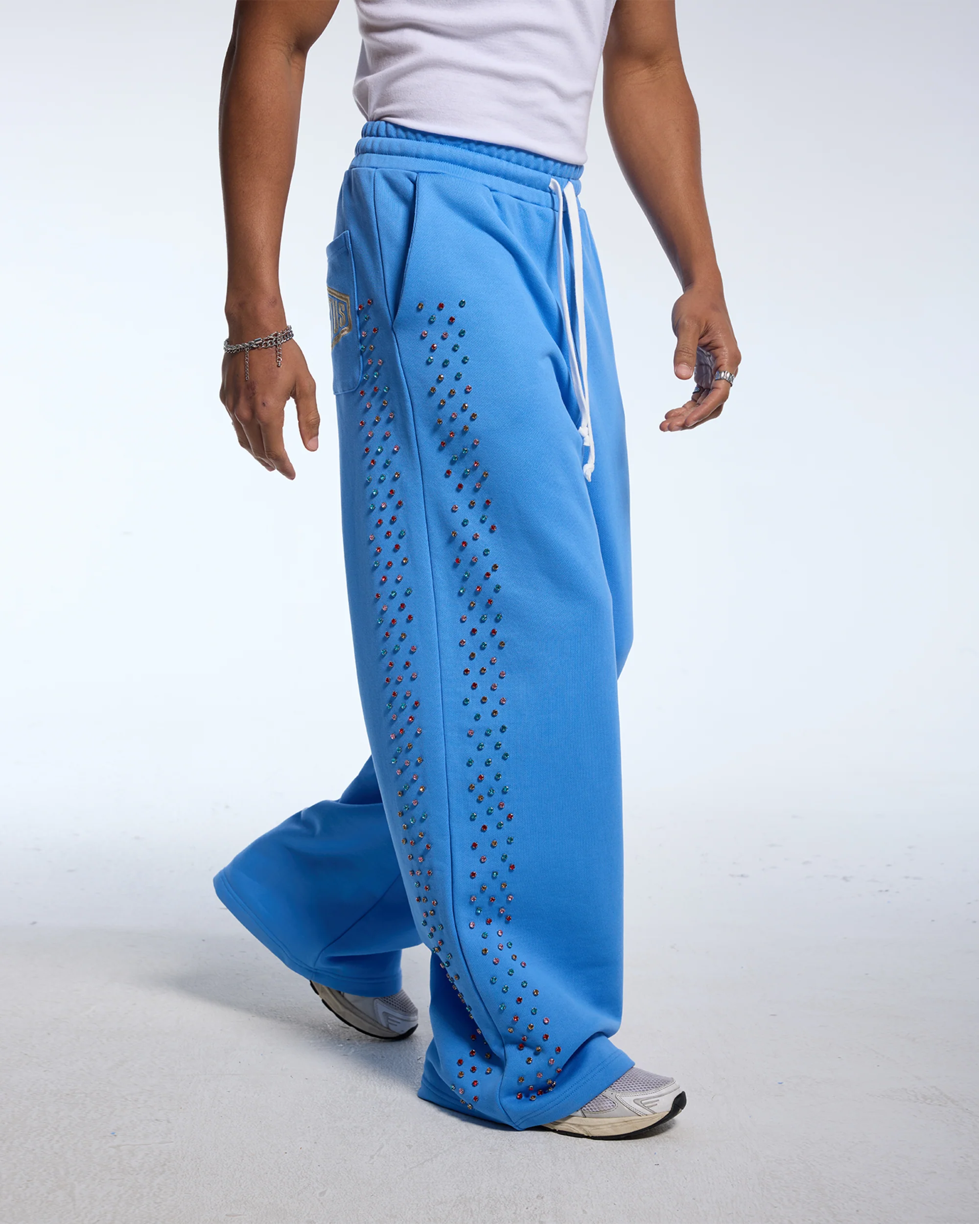 CRYSTAL CACTUS SWEATS - BABY BLUE - Image 5