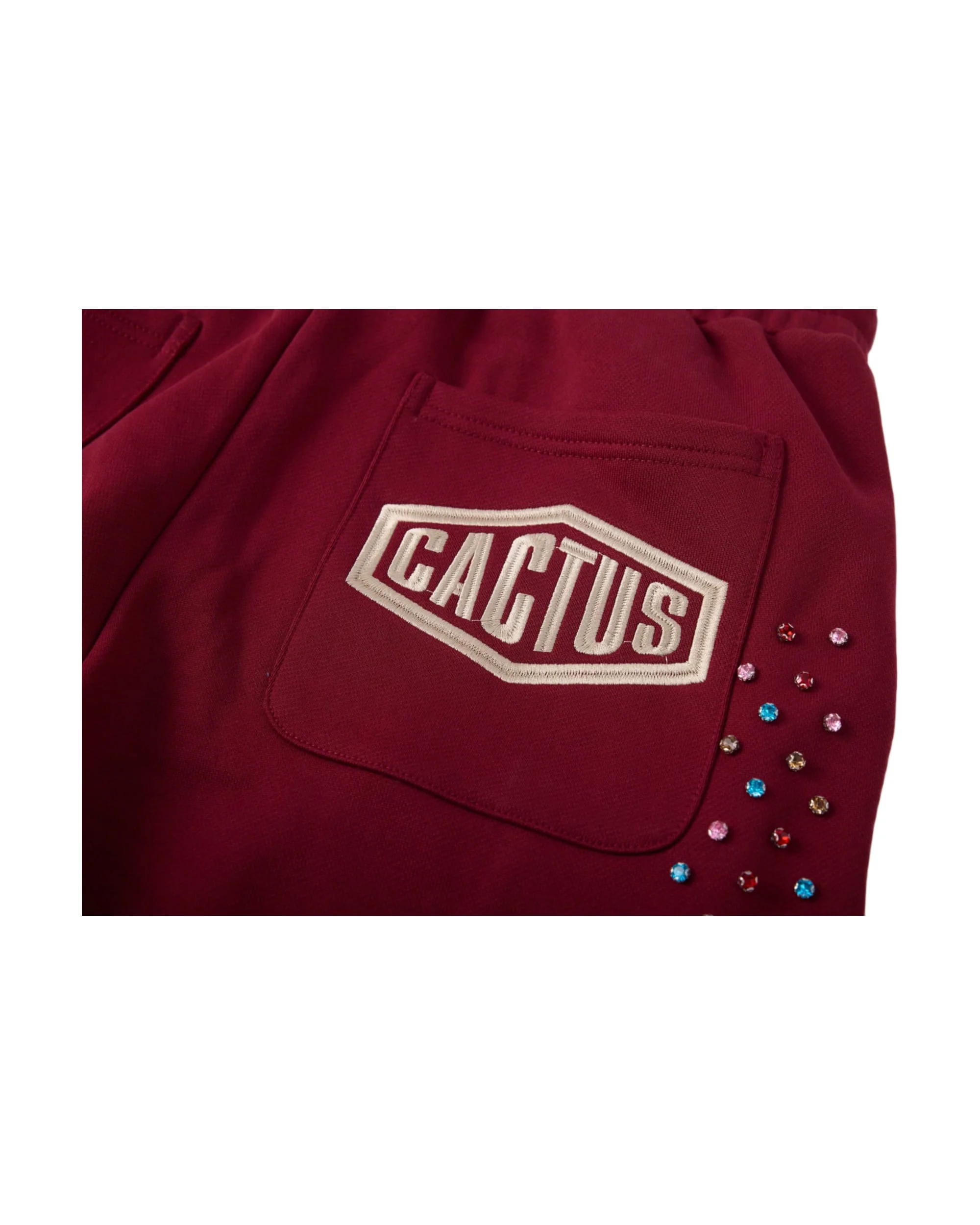 CRYSTAL CACTUS SWEATS - MAROON - Image 7
