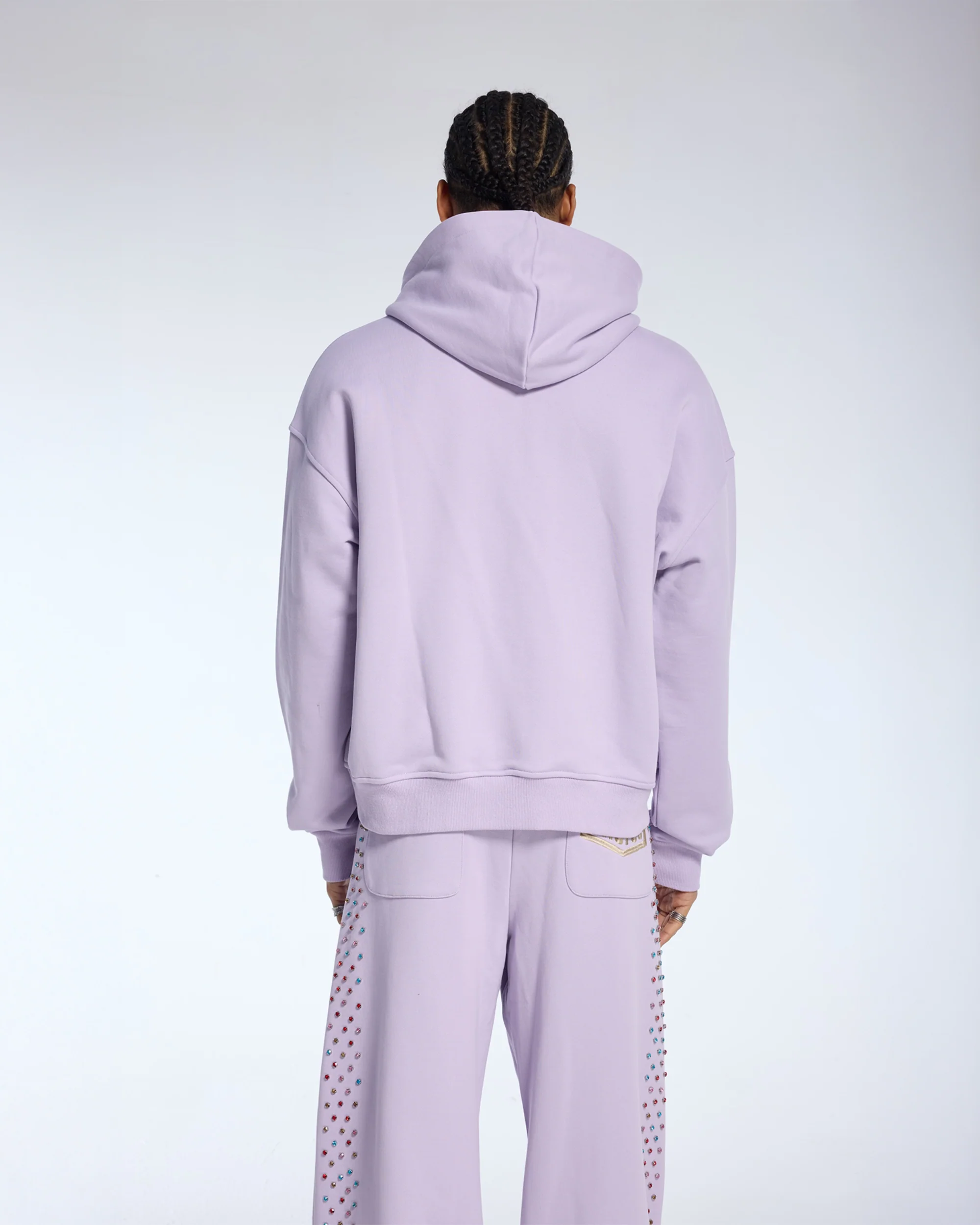 CRYSTAL CACTUS ZIP HOODIE - LAVENDER - Image 4
