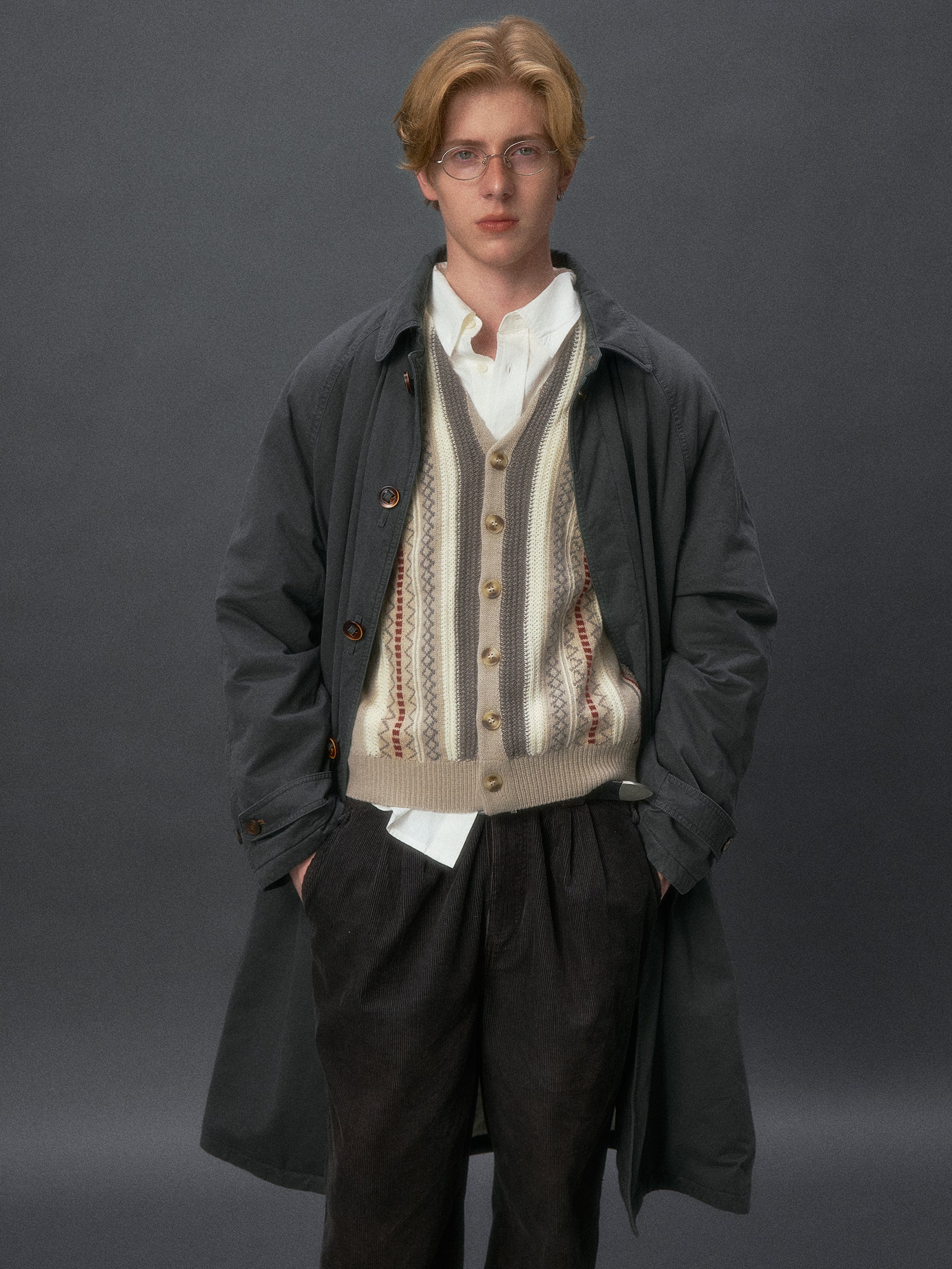 Dad's Striped Knit Cardigan - Image 5