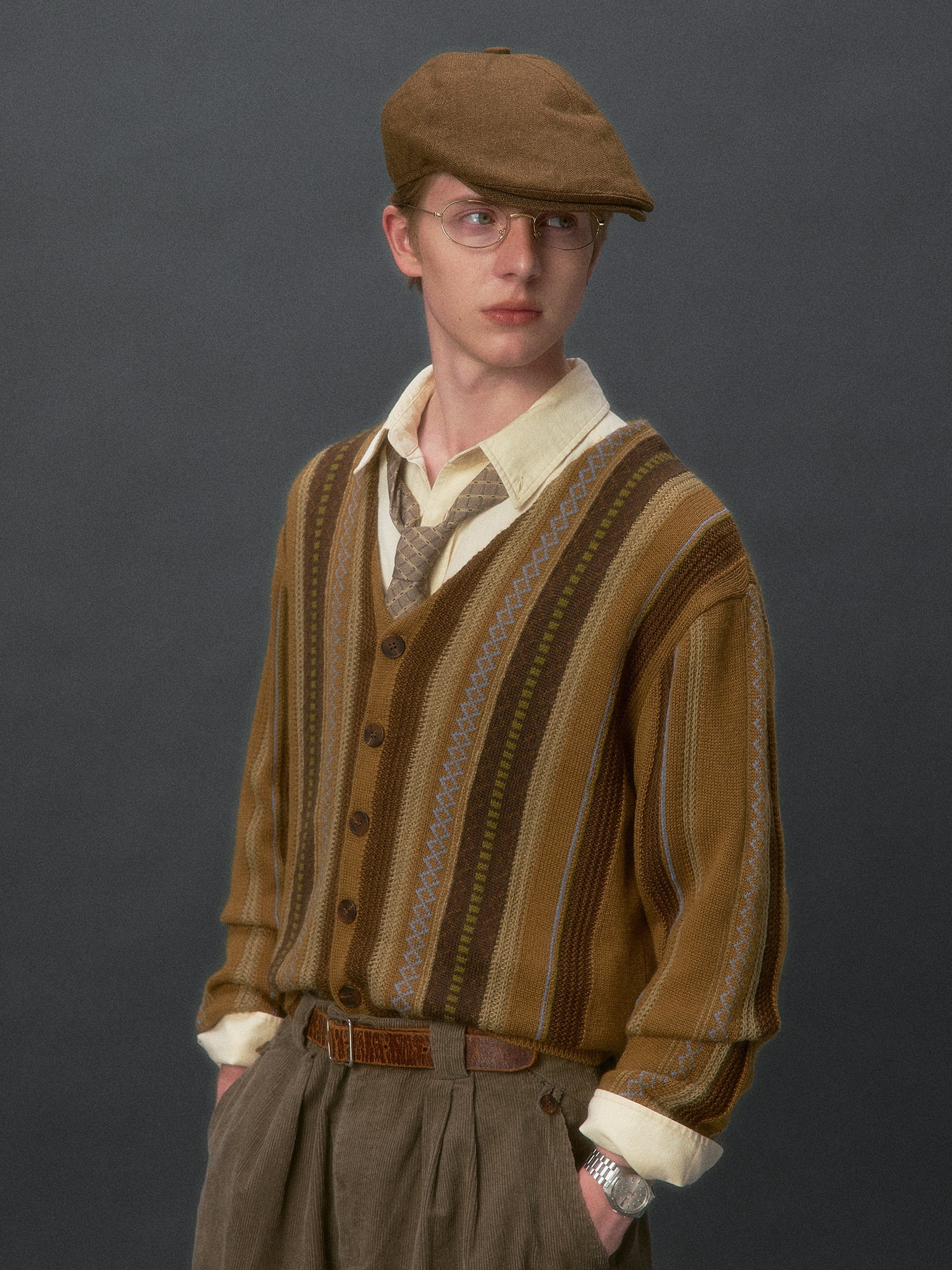 Dad's Striped Knit Cardigan - Image 6