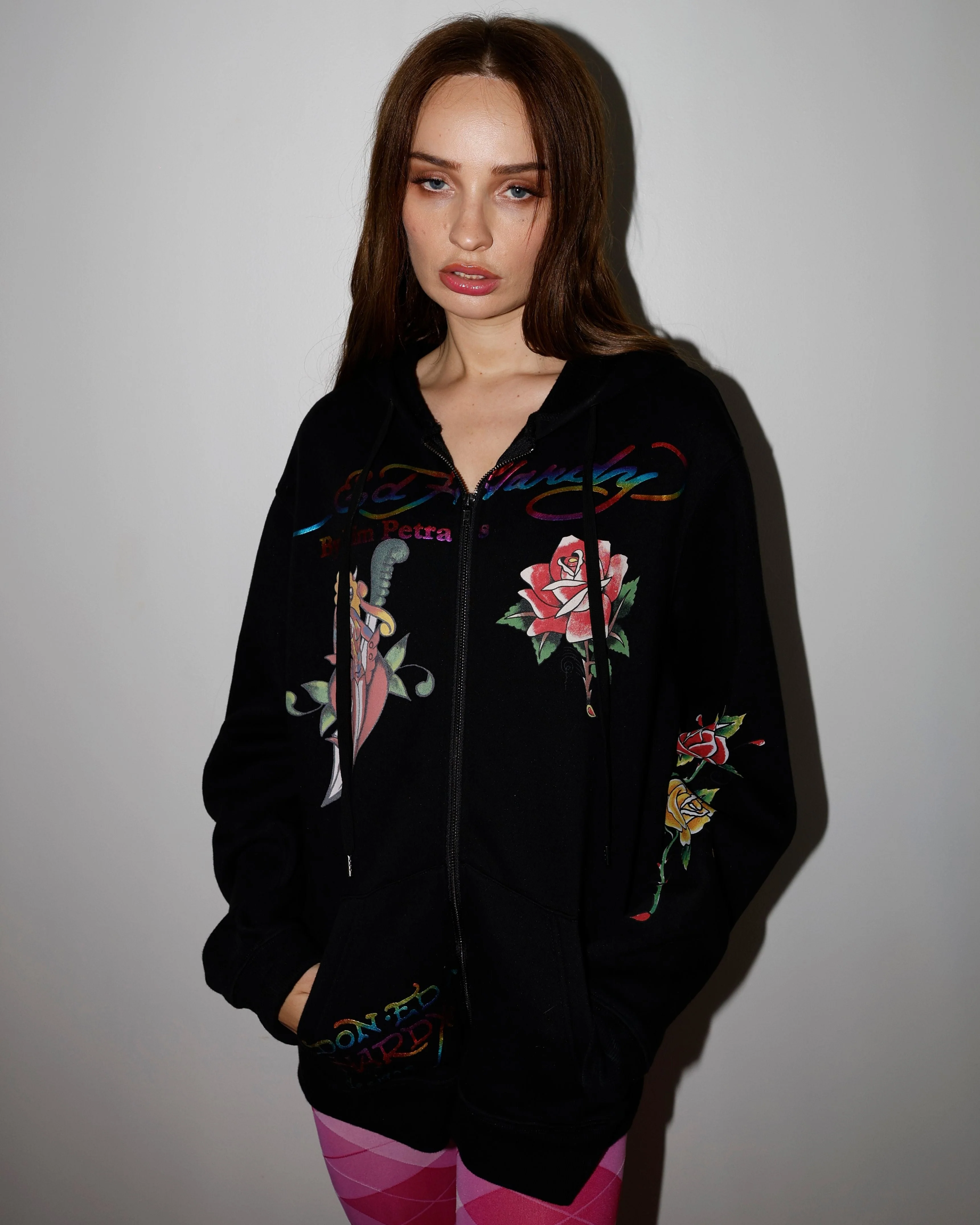 Dagger Girl Zip Front Hoodie - Image 3