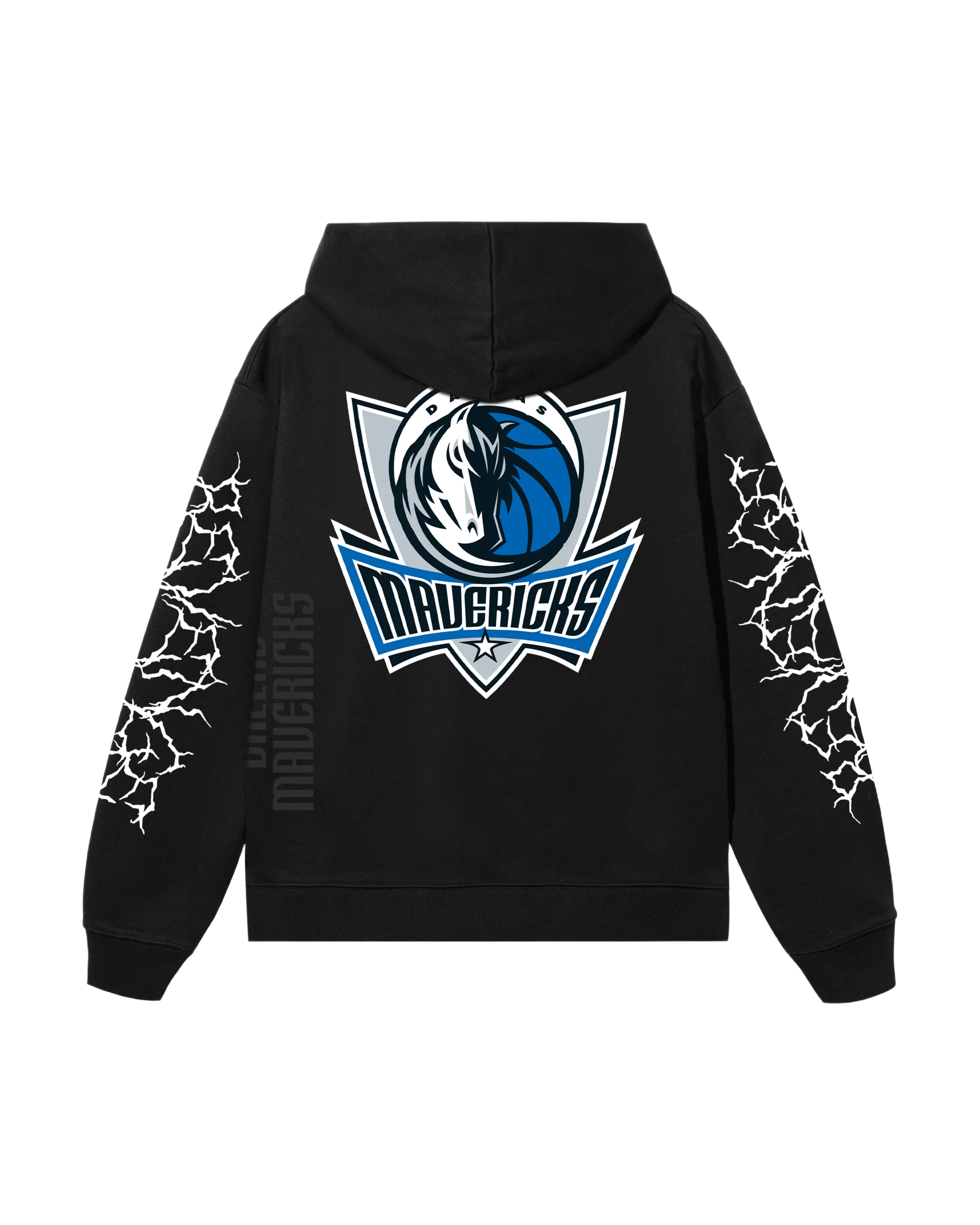 DALLAS MAVS LIGHTNING LOGO HOODIE BLACK - Image 2