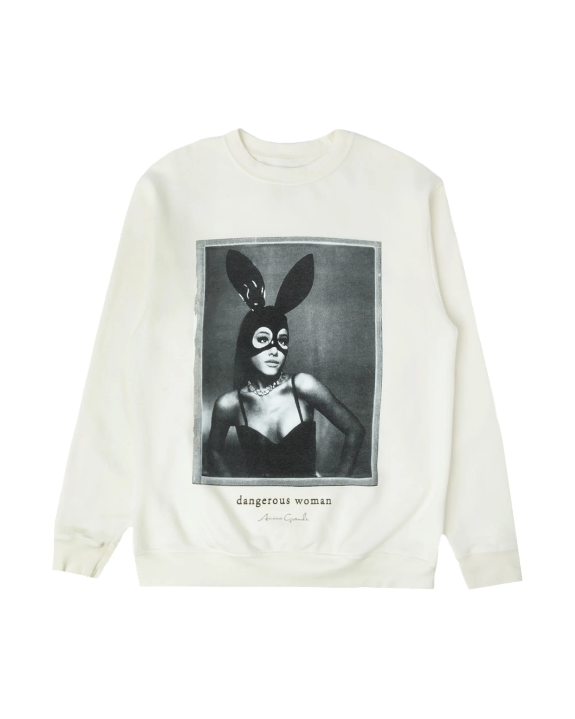dangerous woman cream crewneck