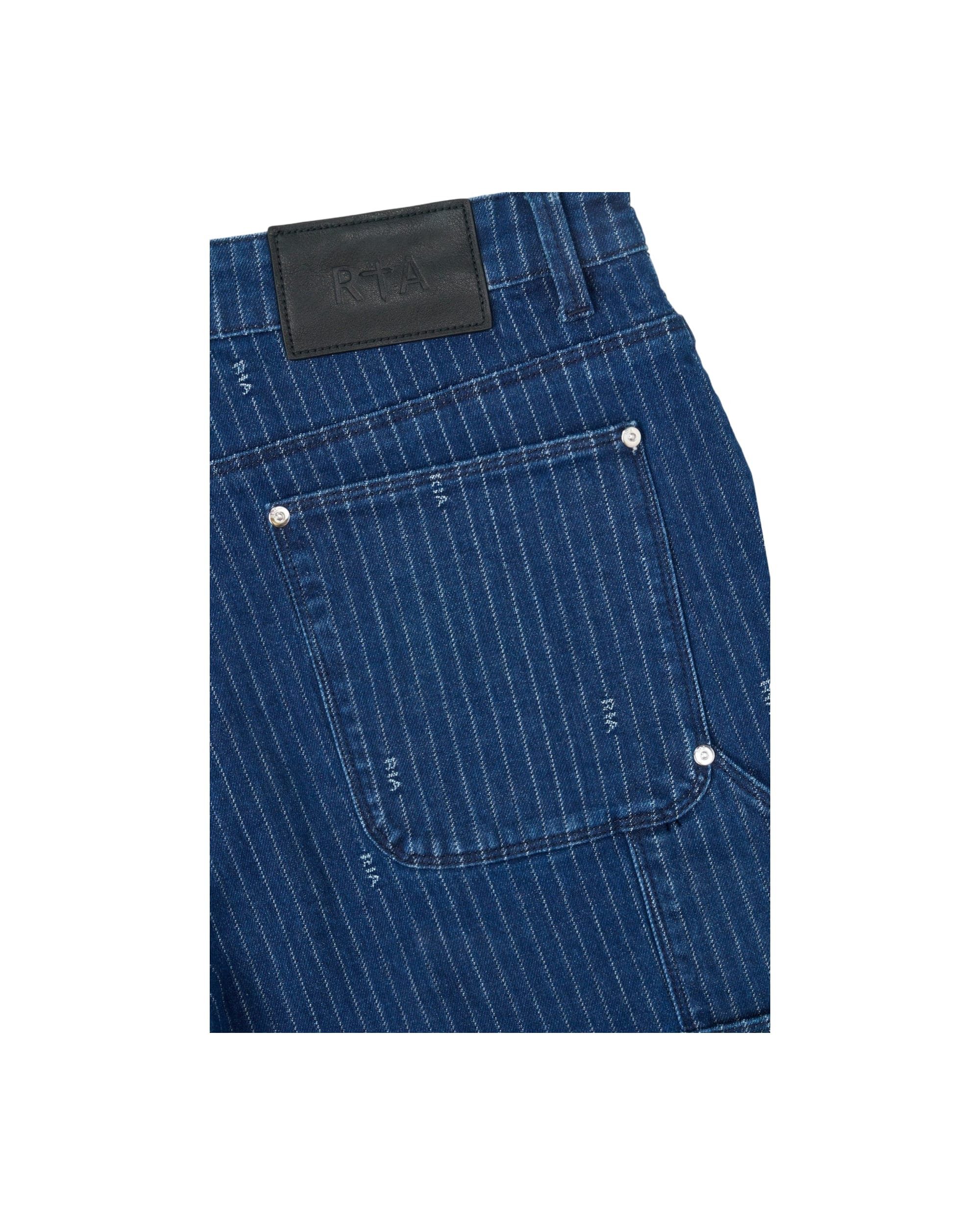 DANTE CARPENTER DENIM SHORT | BLUE PINSTRIPE RTA - Image 5