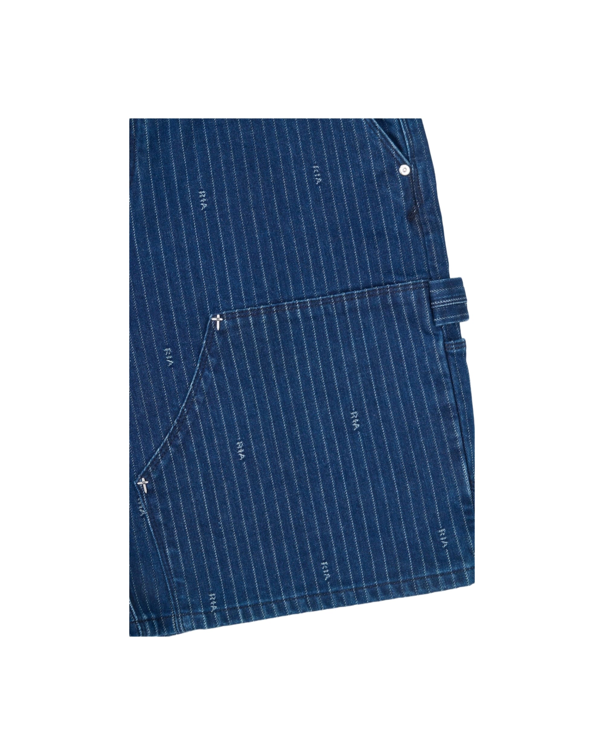 DANTE CARPENTER DENIM SHORT | BLUE PINSTRIPE RTA - Image 6