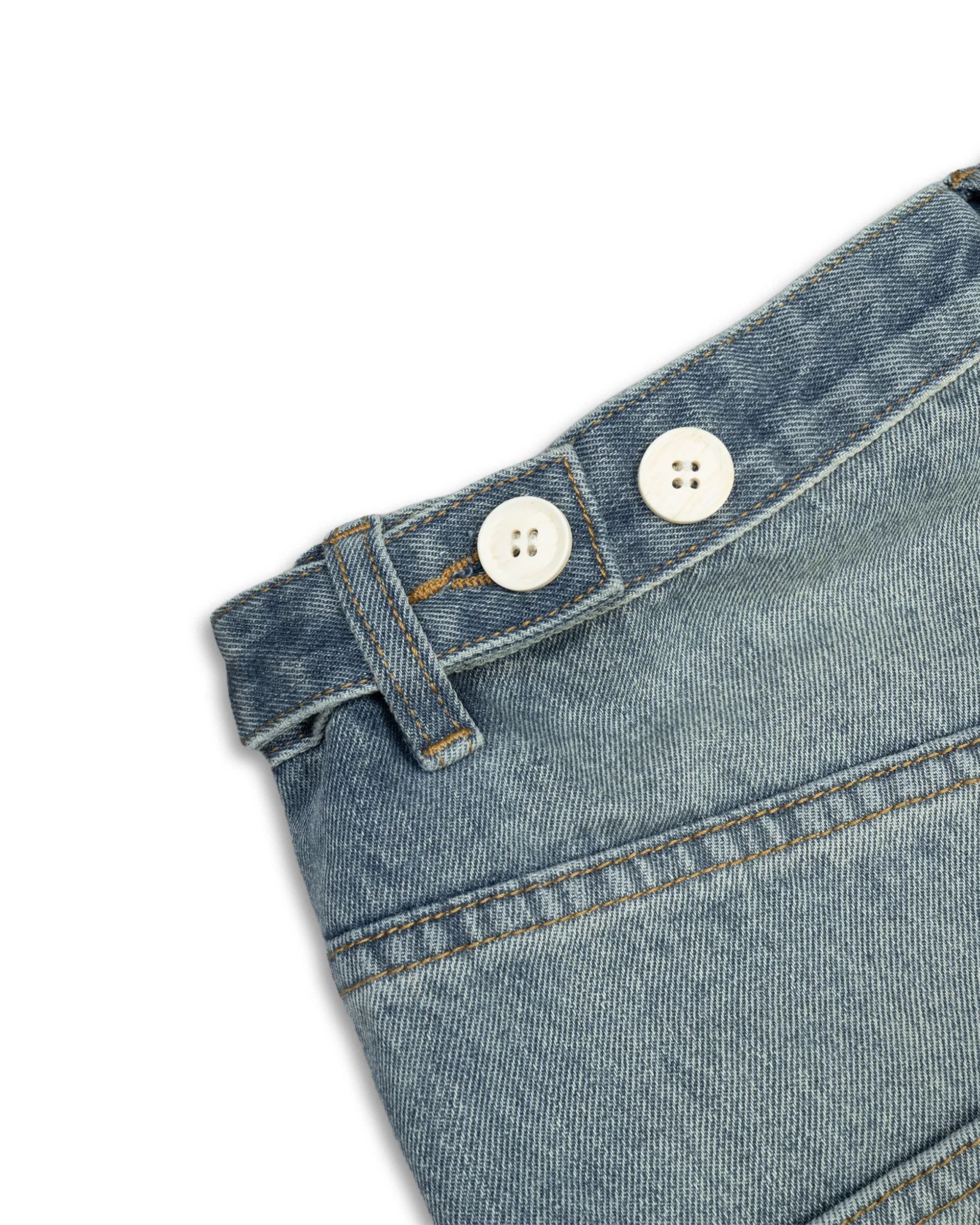 Darwin Denim Shorts - Washed Blue - Image 4