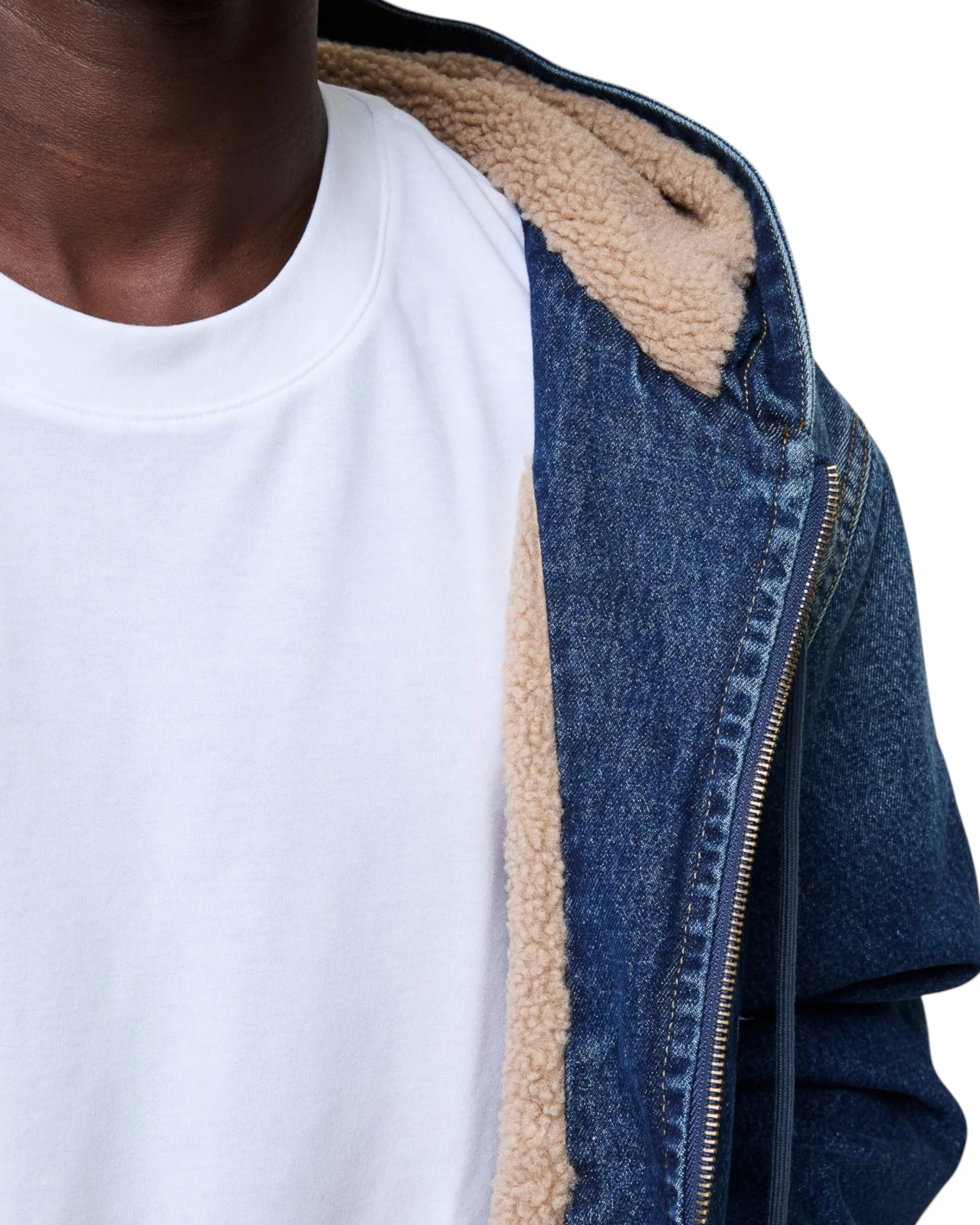 DAVIES DENIM SHERPA HOODED JACKET - Image 10
