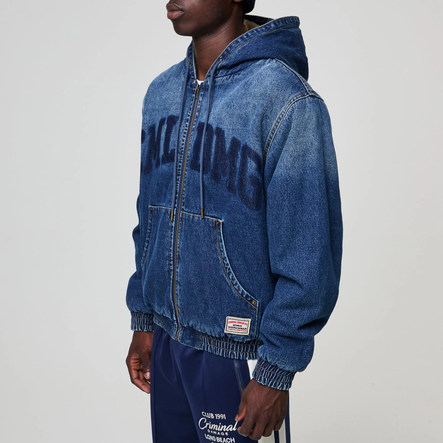 DAVIES DENIM SHERPA HOODED JACKET - Image 16