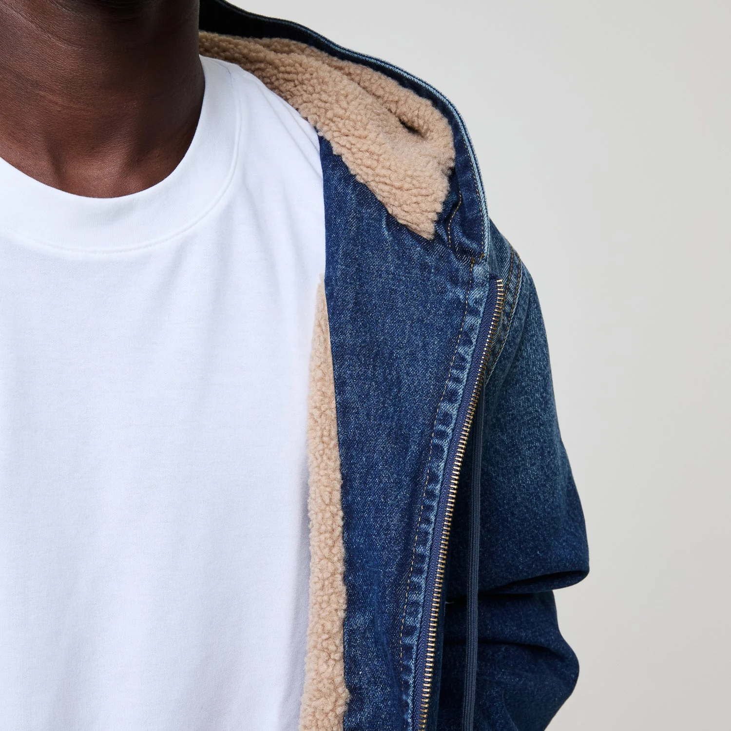 DAVIES DENIM SHERPA HOODED JACKET - Image 29