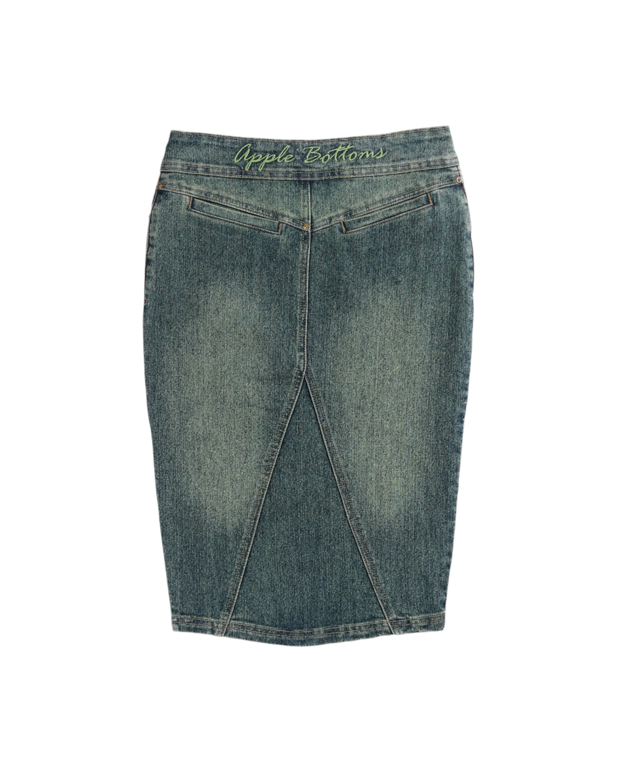 Deadstock Apple Bottom Denim Skirt - W27 - Image 2