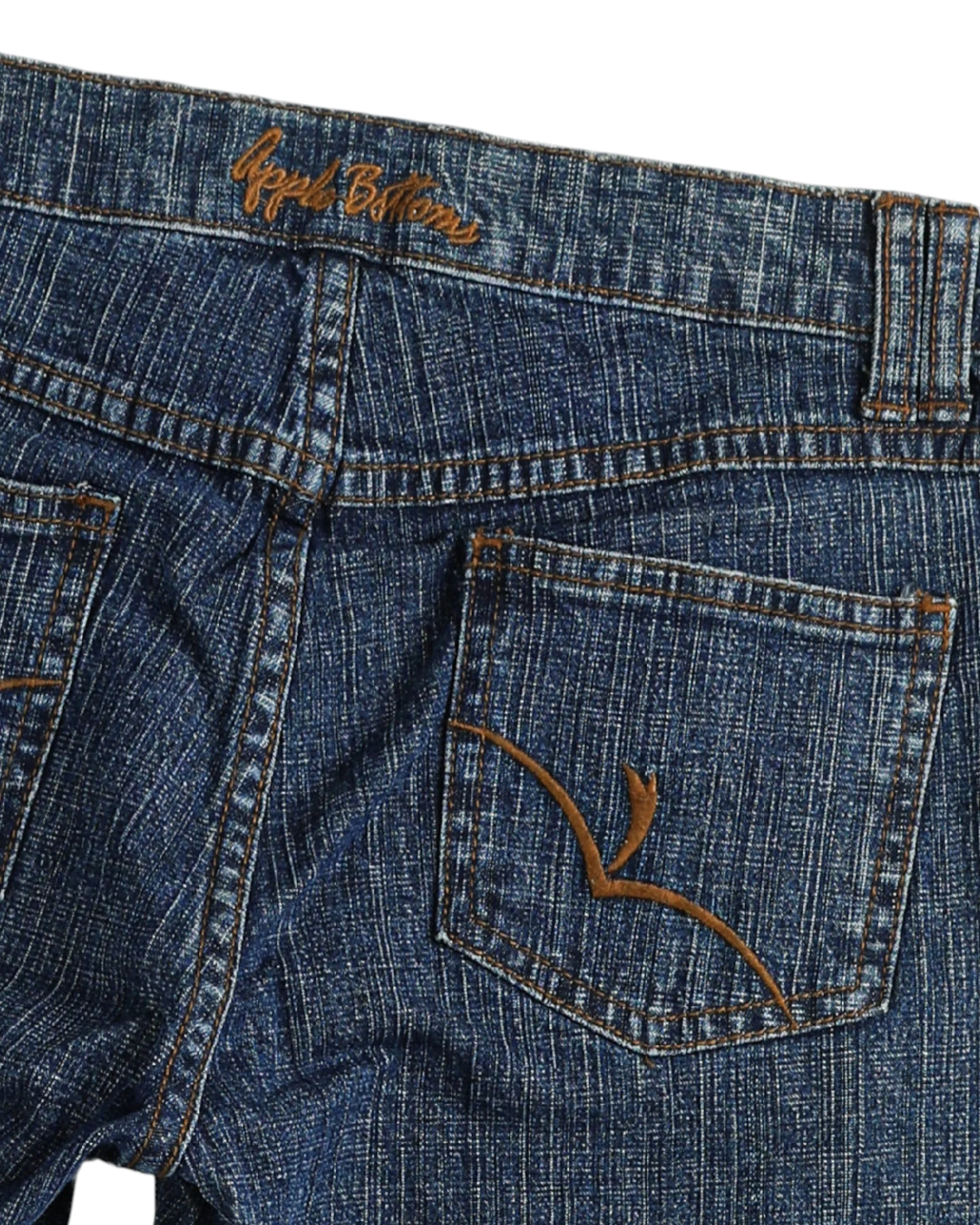 Deadstock Apple Bottom Gold Embroidered Denim Capris - W30 - Image 4