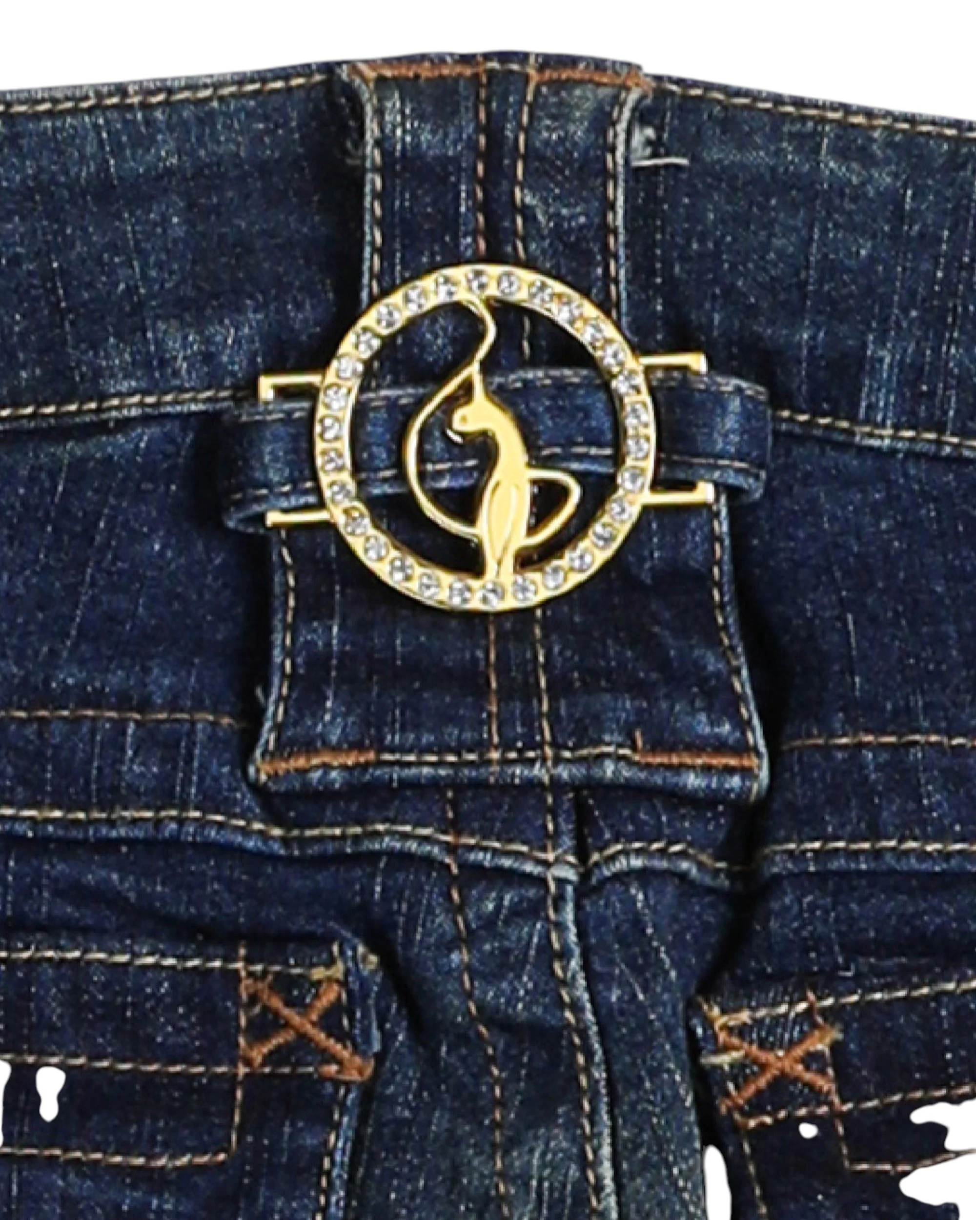 Deadstock Baby Phat Brooch Denim Pants - W29 - Image 4
