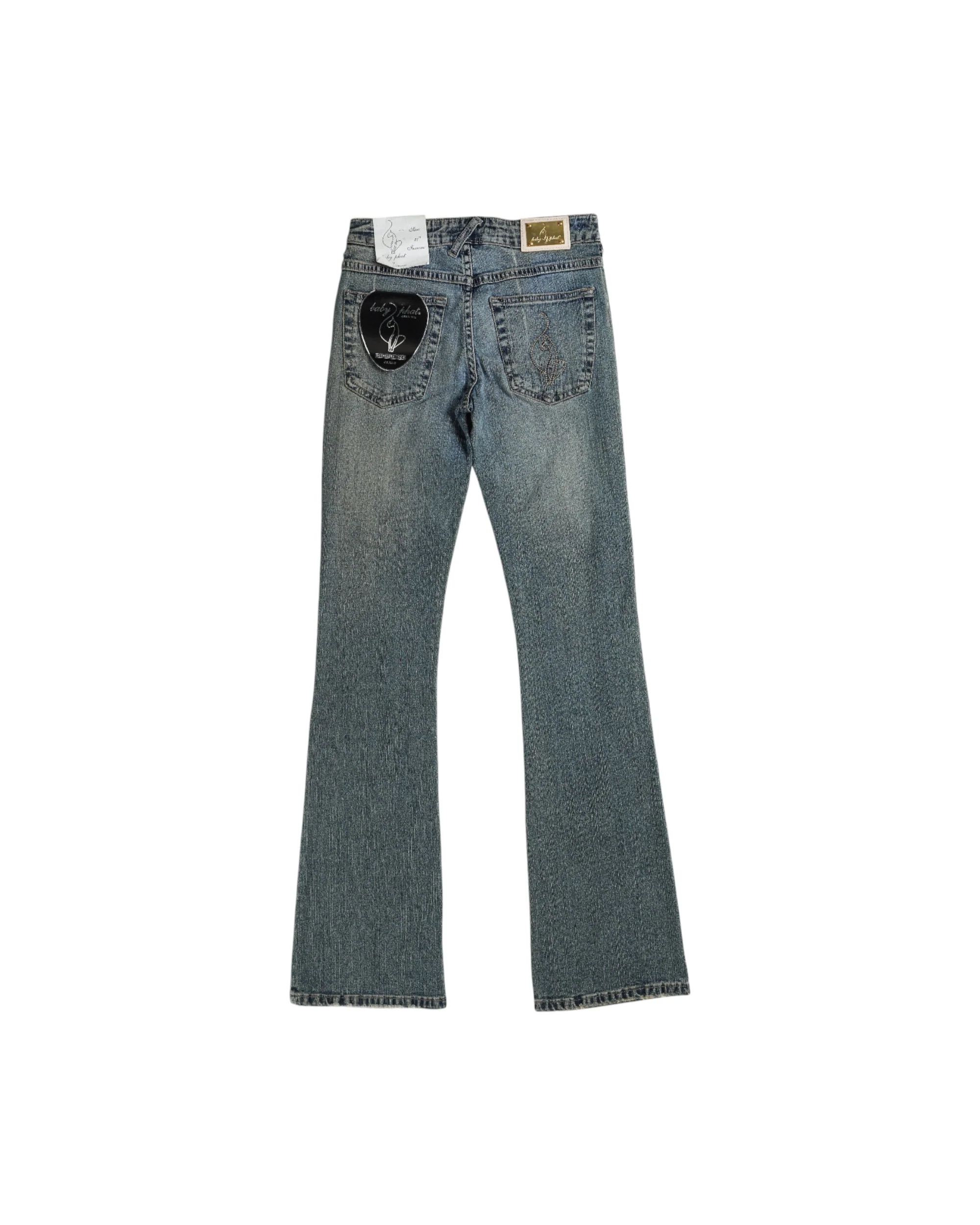 Deadstock Baby Phat Checkered Denim Pants - W26, W28, W29, W31 - Image 2