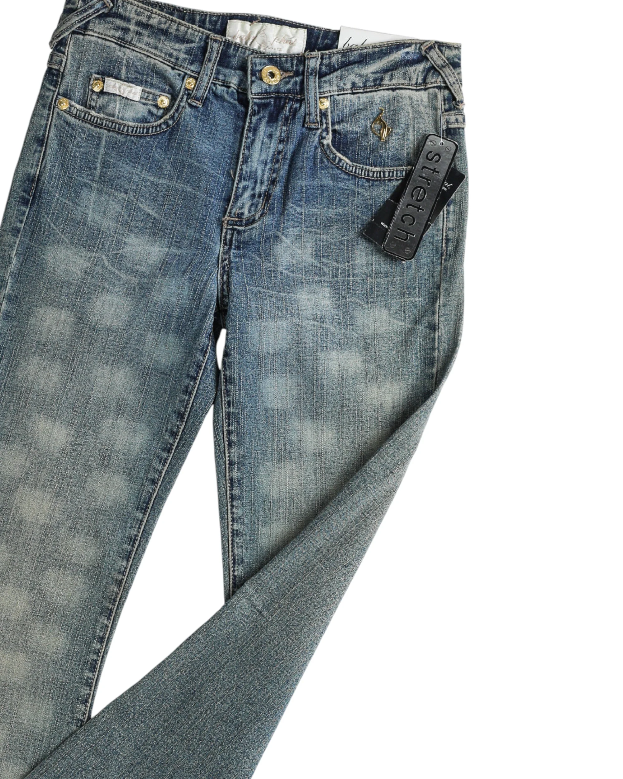 Deadstock Baby Phat Checkered Denim Pants - W26, W28, W29, W31 - Image 3