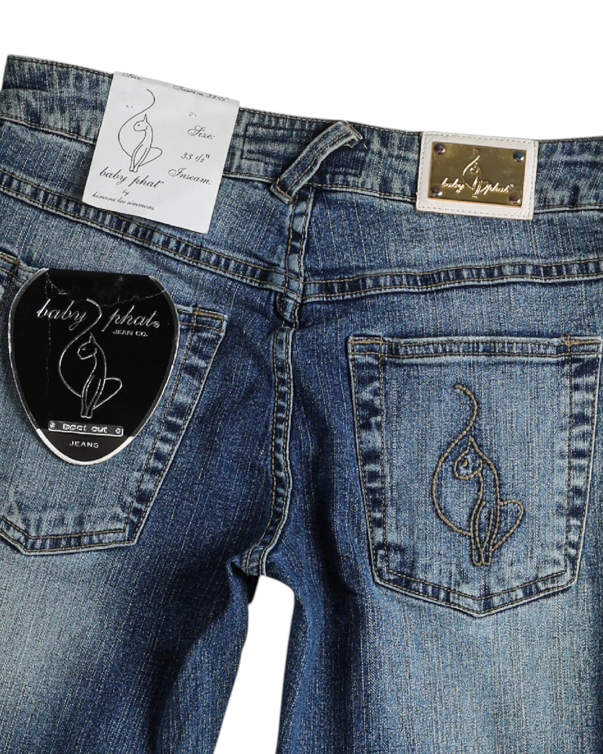 Deadstock Baby Phat "Lovely Lemon" Denim Pants - W30 - Image 4