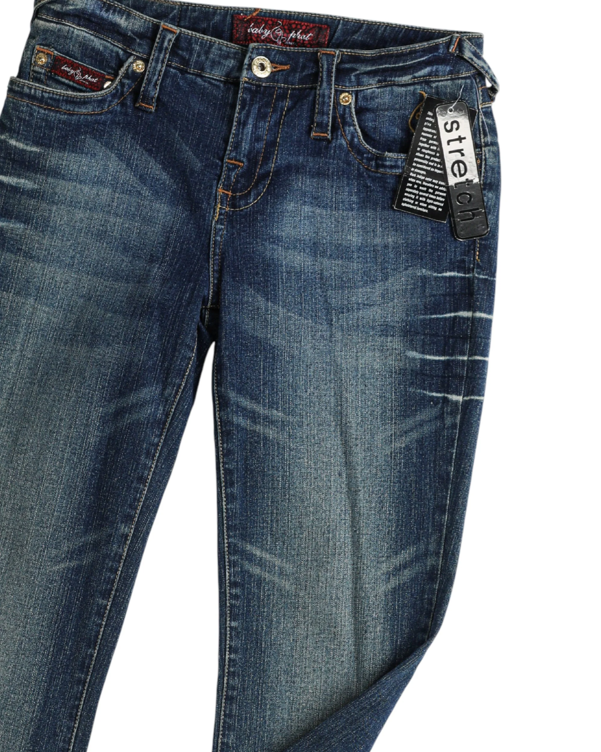 Deadstock Baby Phat Pocket Logo Denim Pants - W29 - Image 2