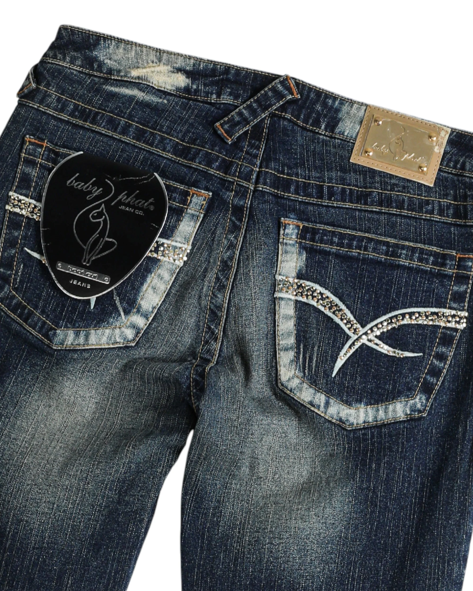 Deadstock Baby Phat "Sweet Kiss" Denim Pants - W29, W30, W31 - Image 4