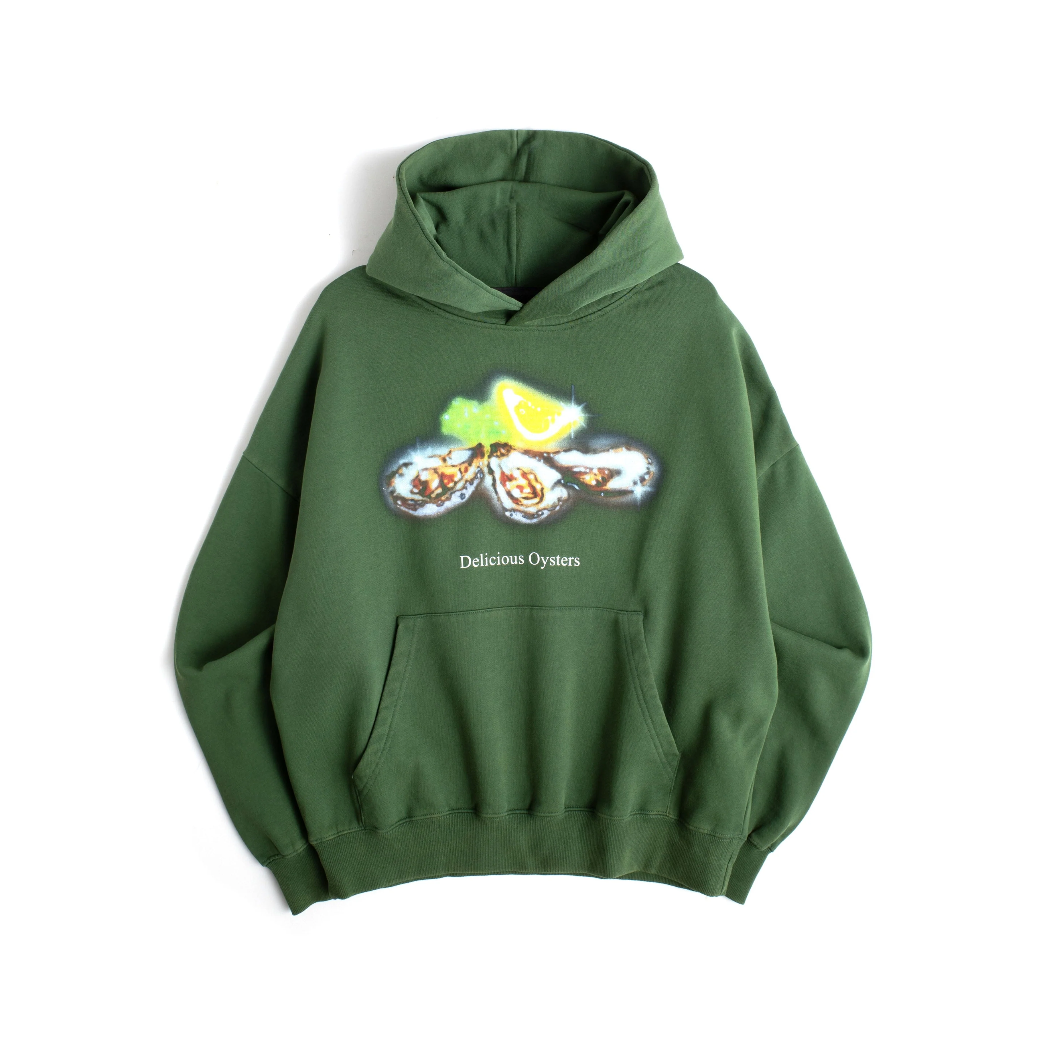 Delicious Oysters Hoodie - faded green - Image 7