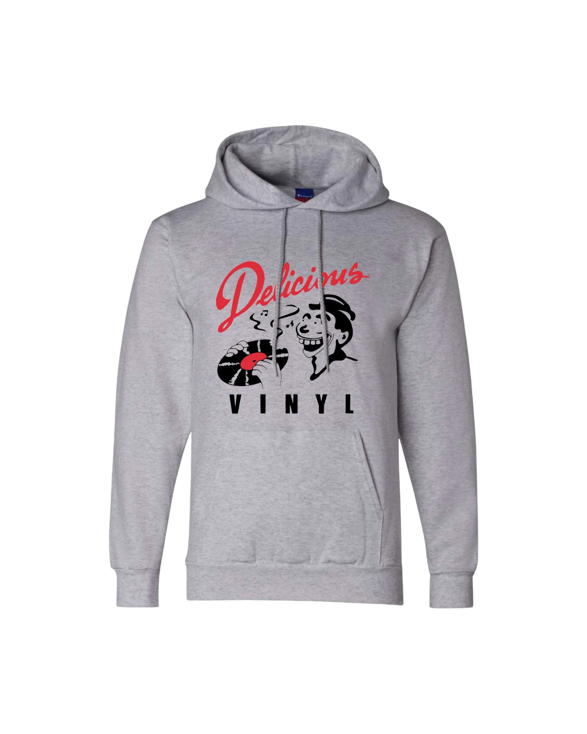 Delicious Vinyl Classic Logo Pullover Hoodie - Grey