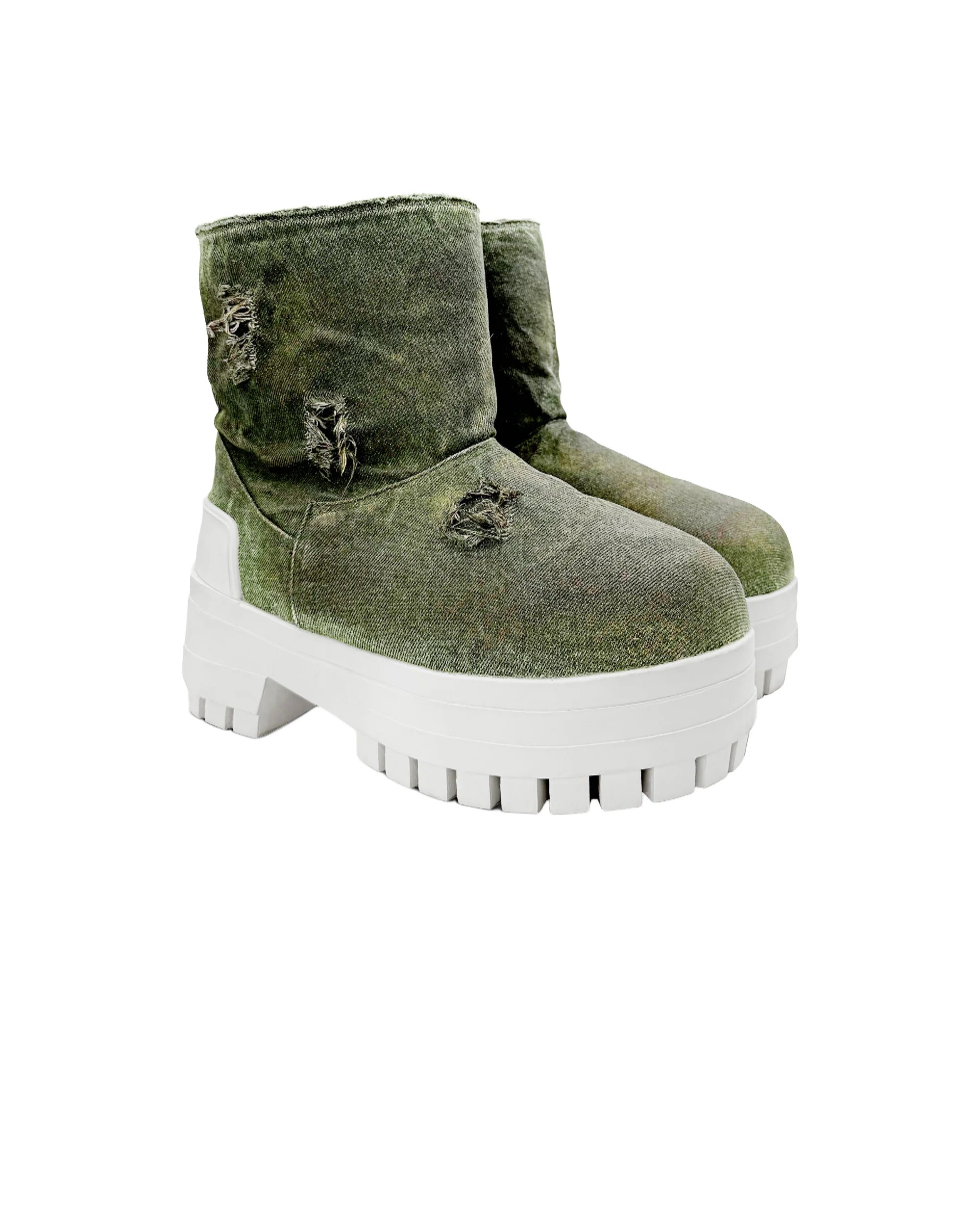 DemaciĀ® XGG Denim Boots - Green - Image 3