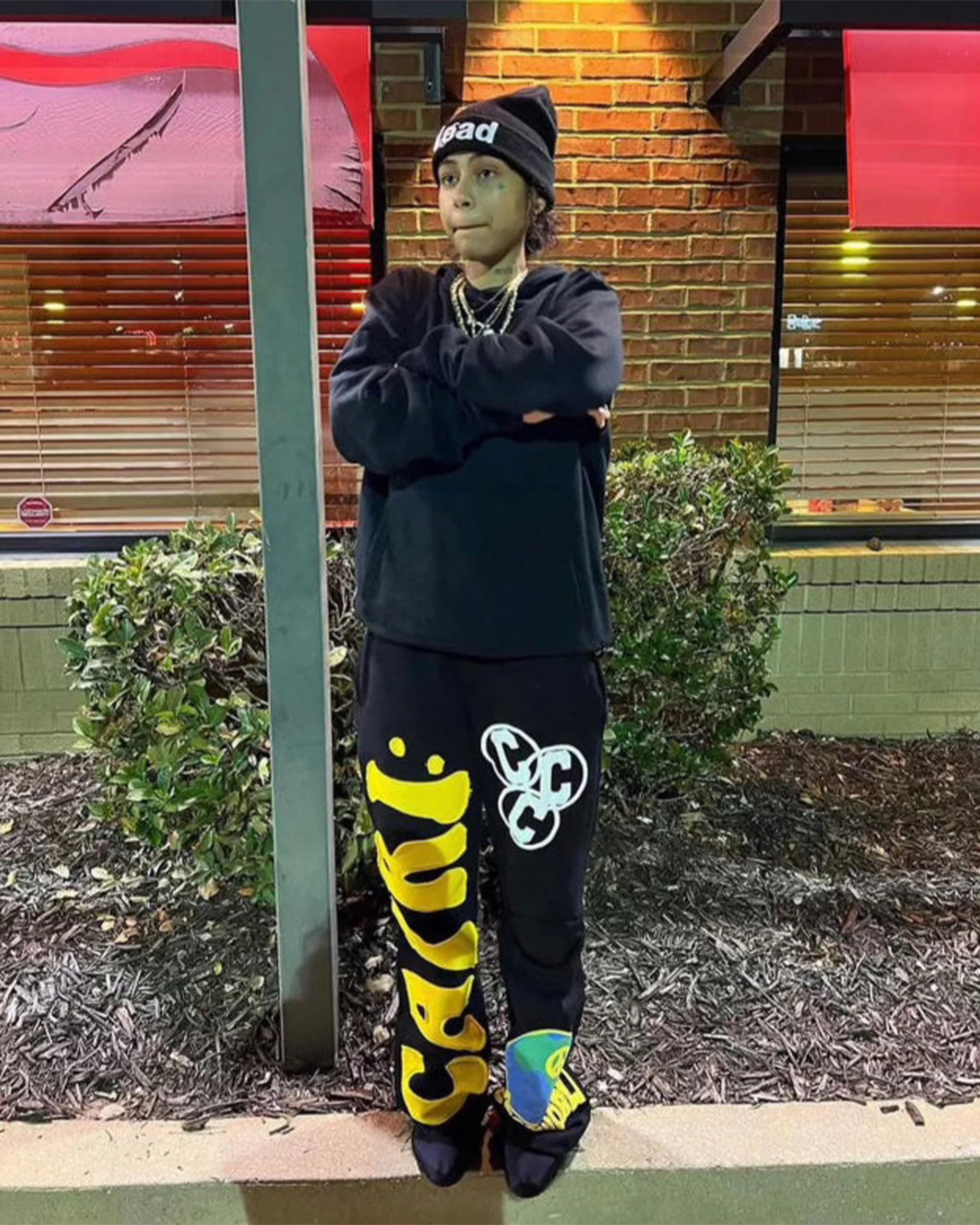 DENIM FLARED SWEATS. - Image 5