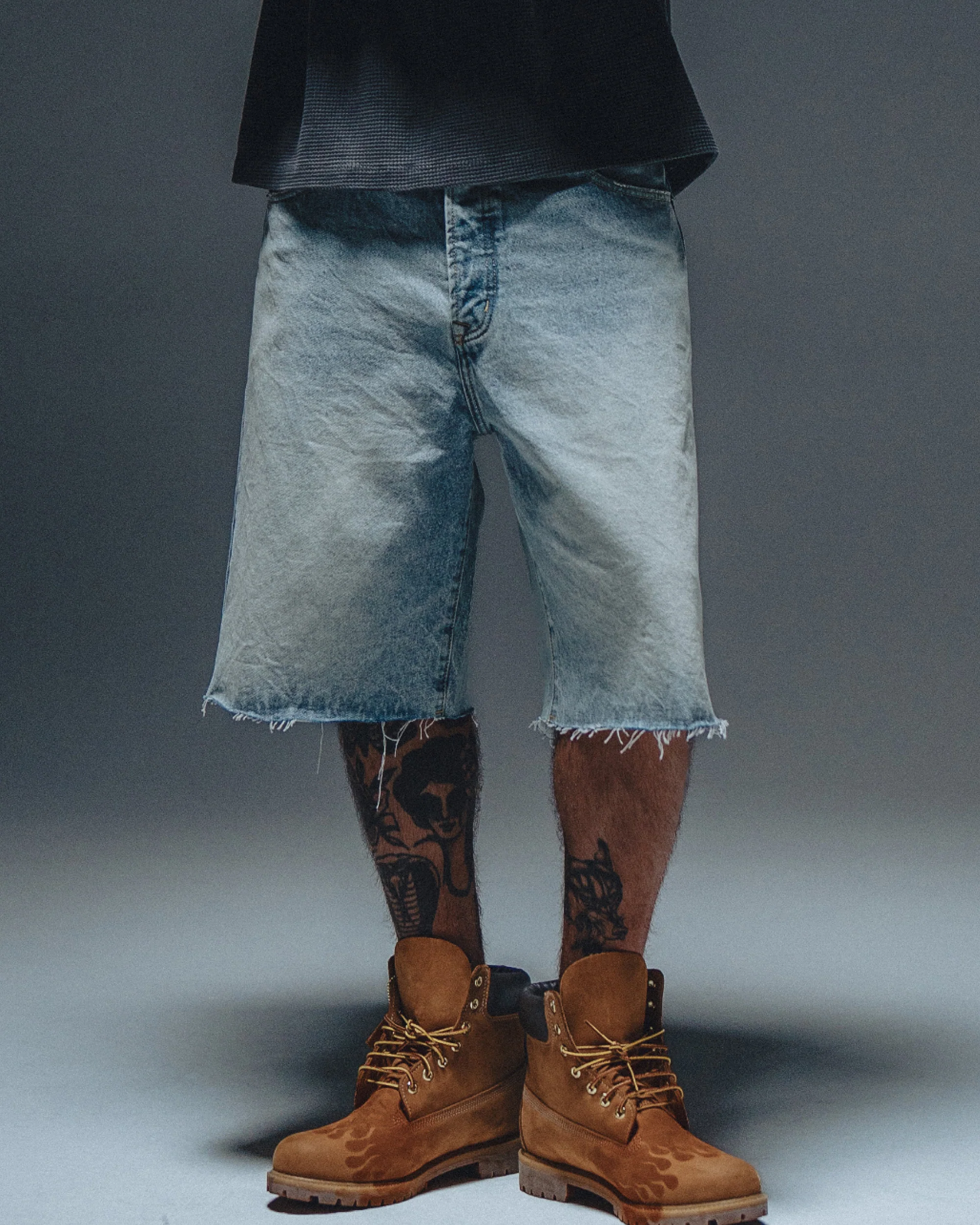 Denim Shorts - Light Denim - Image 4
