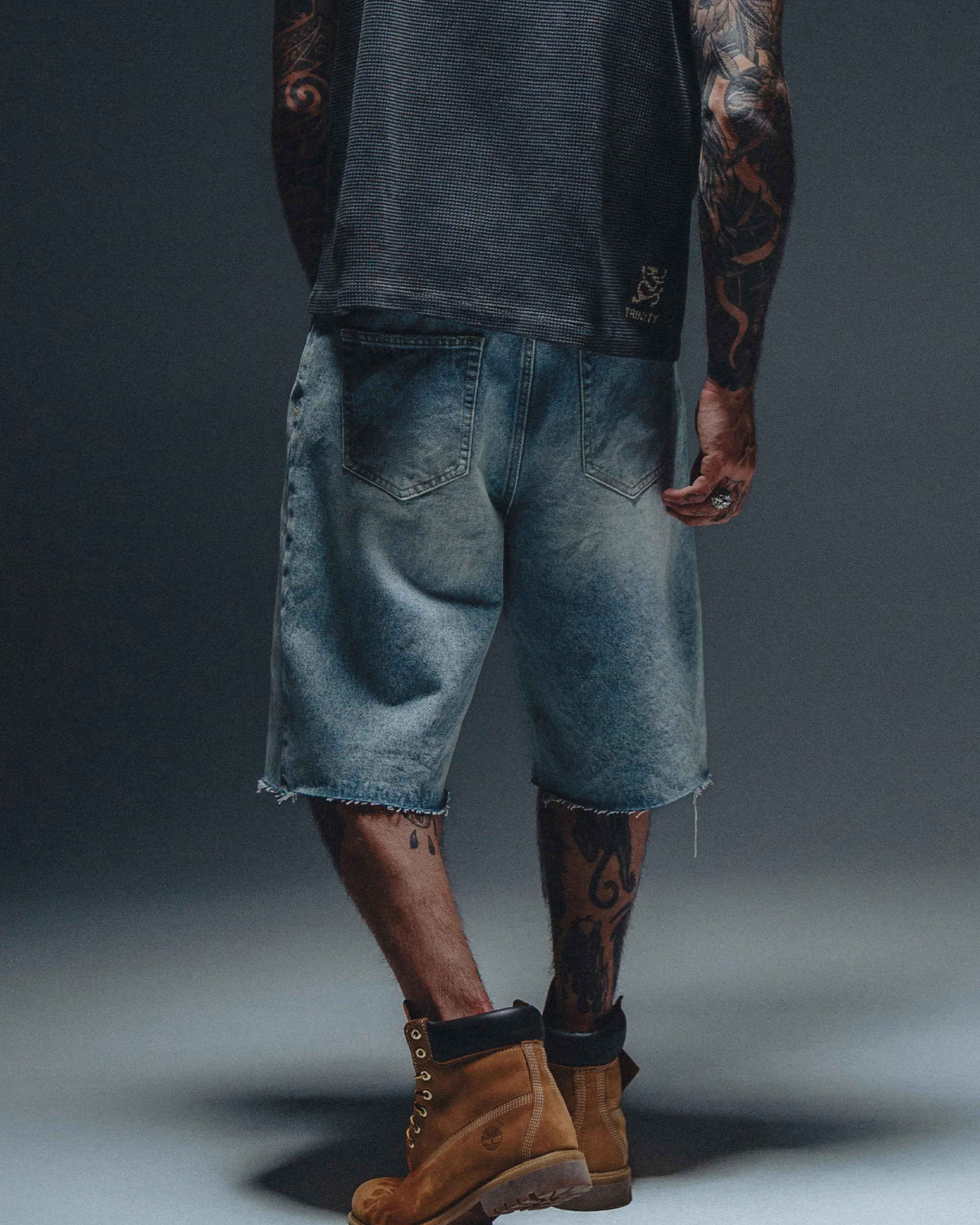Denim Shorts - Light Denim - Image 5