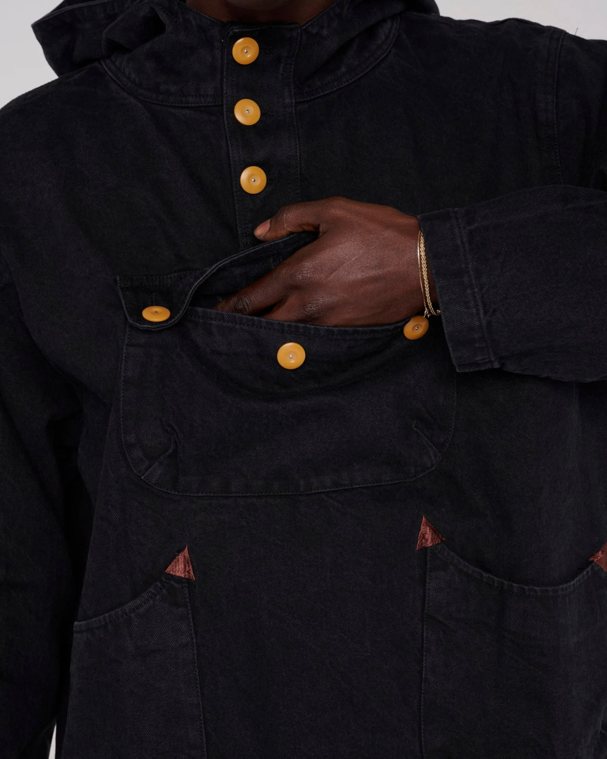 Denim Smock - Black - Image 7