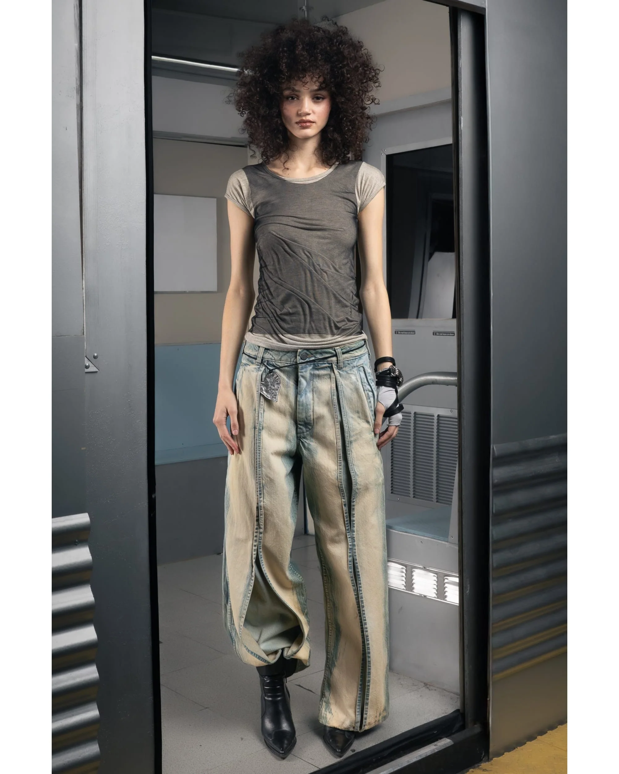 DENIM STOMATA PANT - MILKY BLUE - Image 2