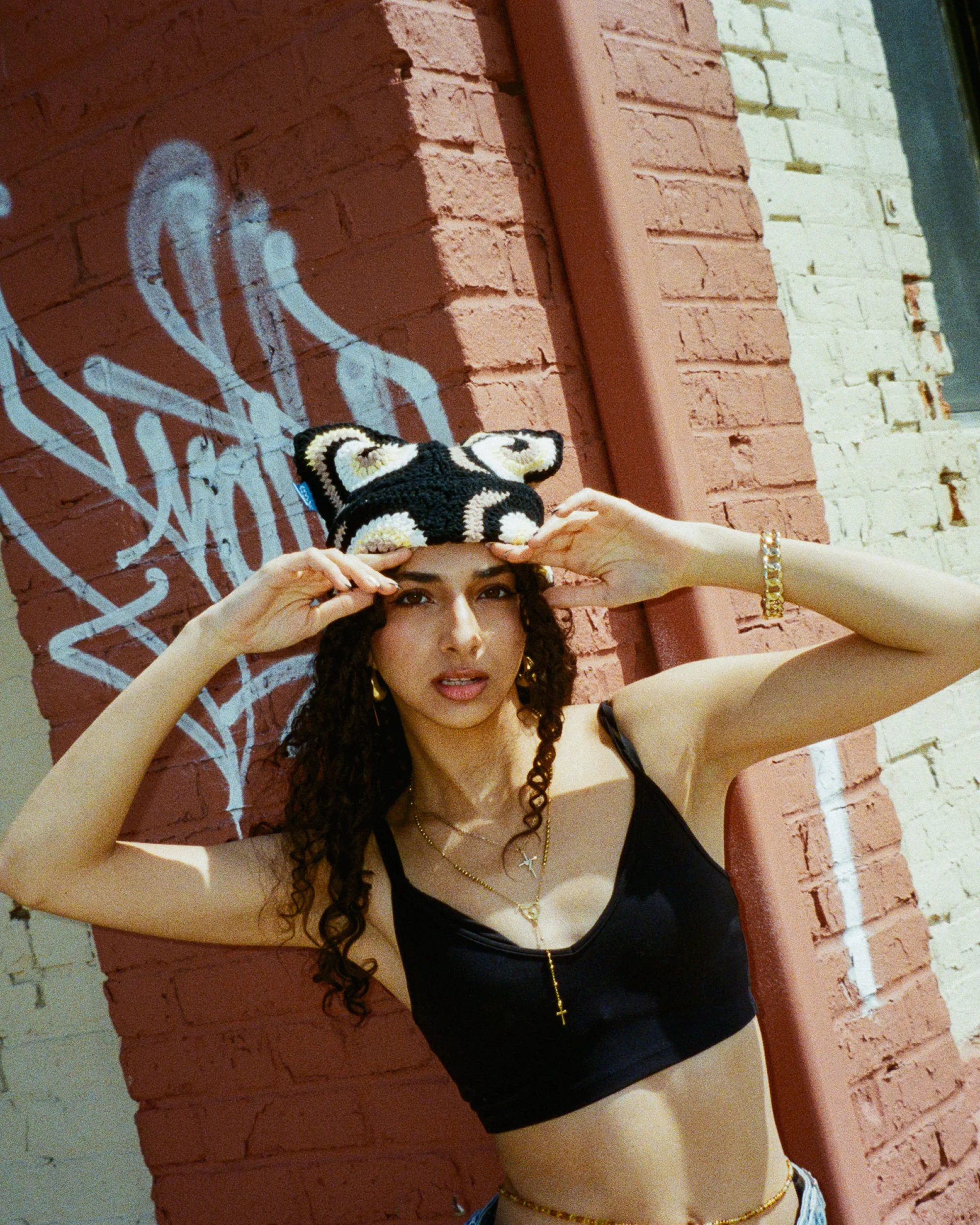 Desert Spiral Crochet Cat Hat - Image 3