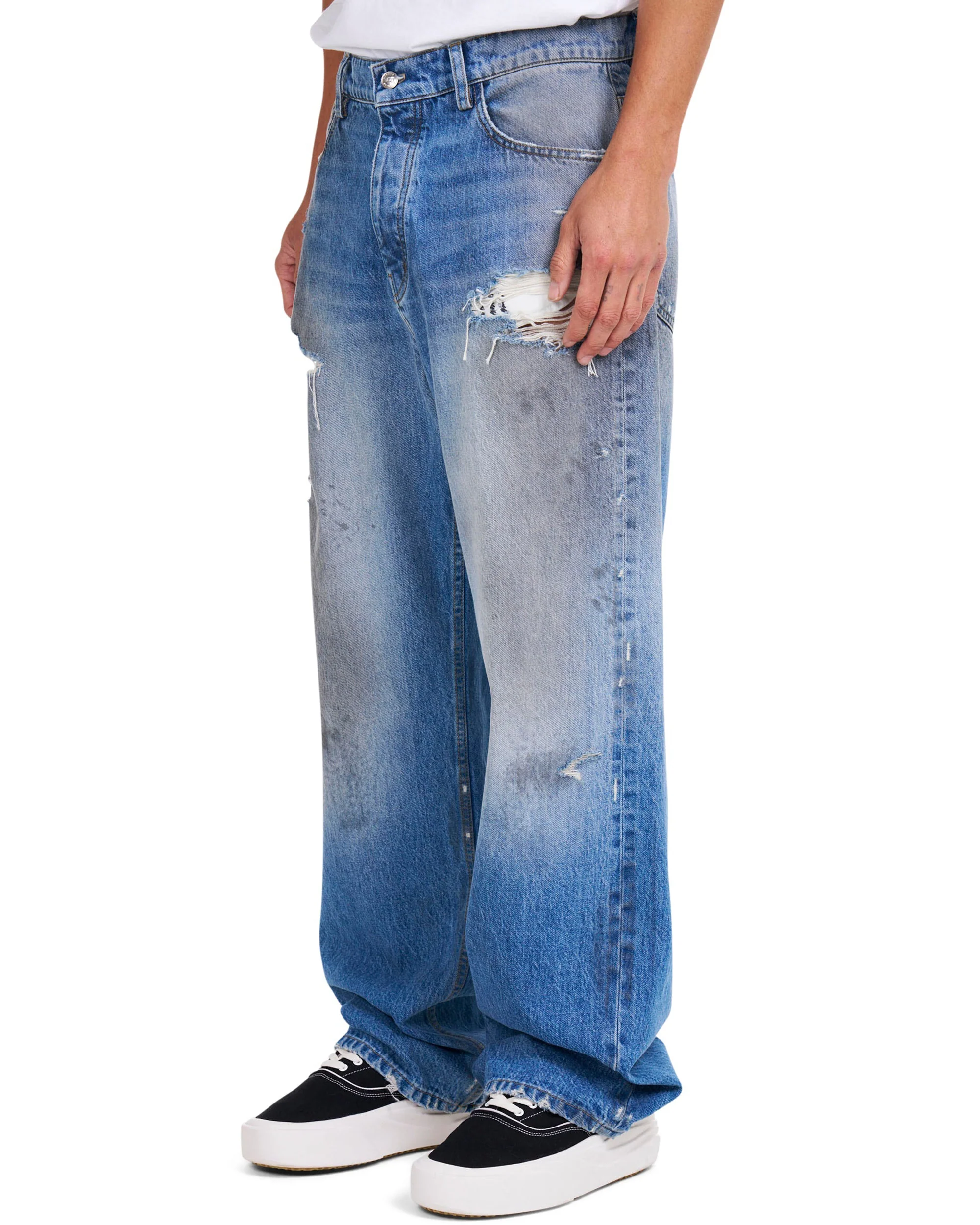 Dirty Wash Baggy Jeans - Image 3
