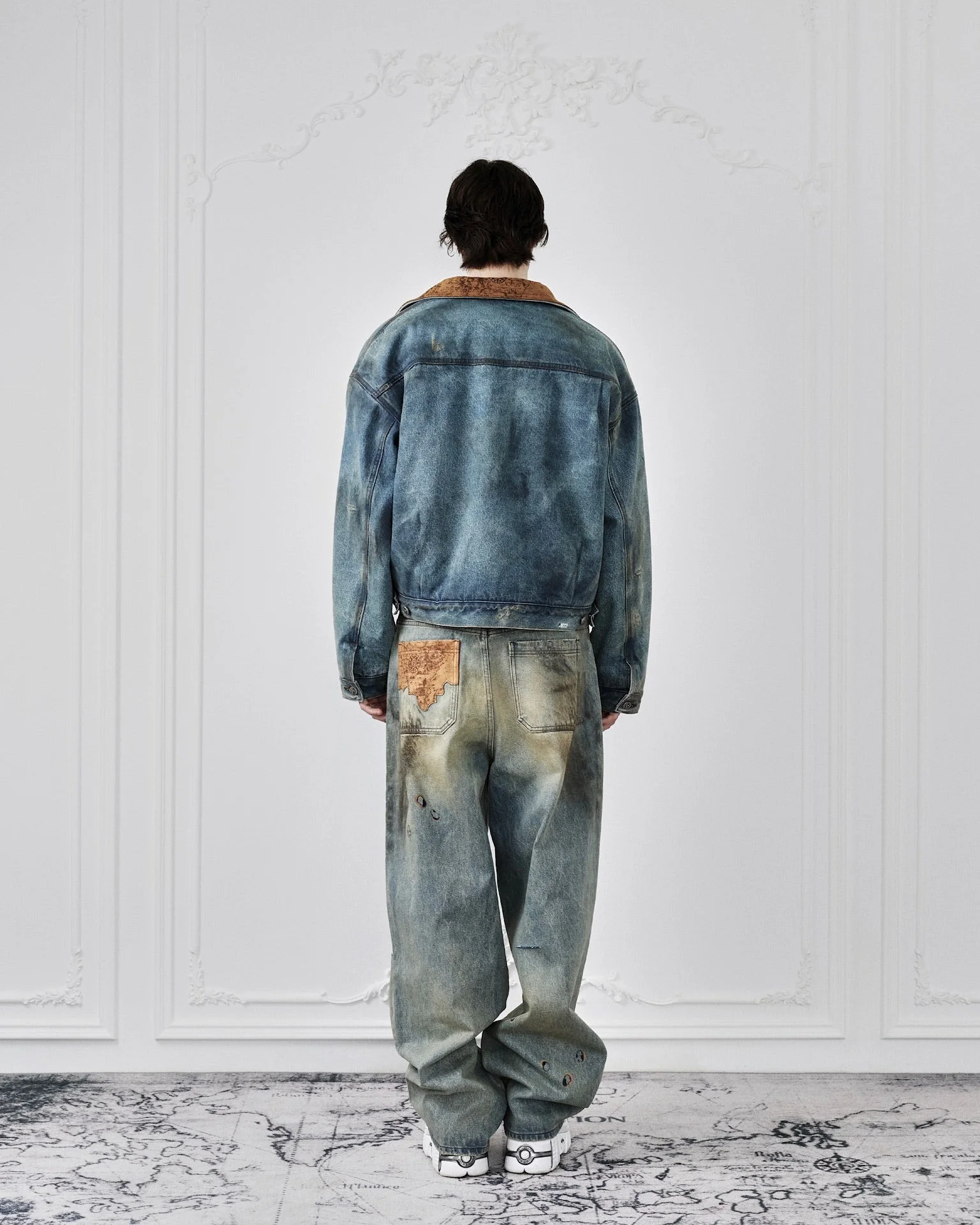 Dirty-Washed Furry Denim Jacket - Image 10
