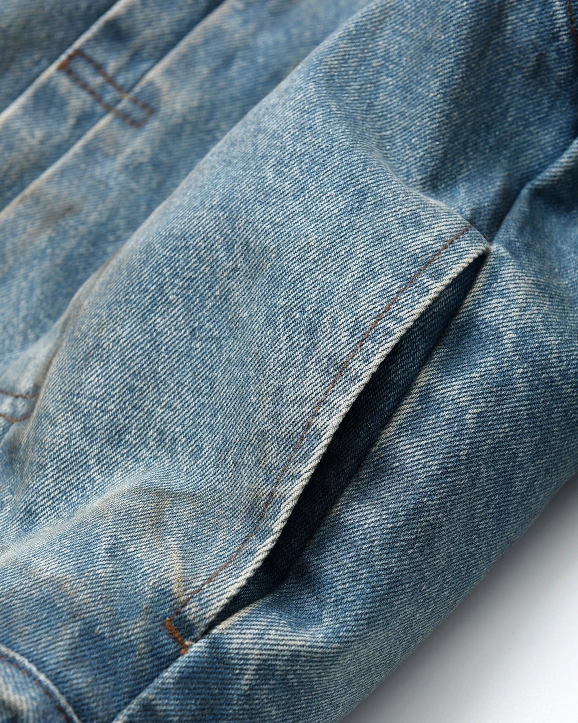 Dirty-Washed Furry Denim Jacket - Image 20