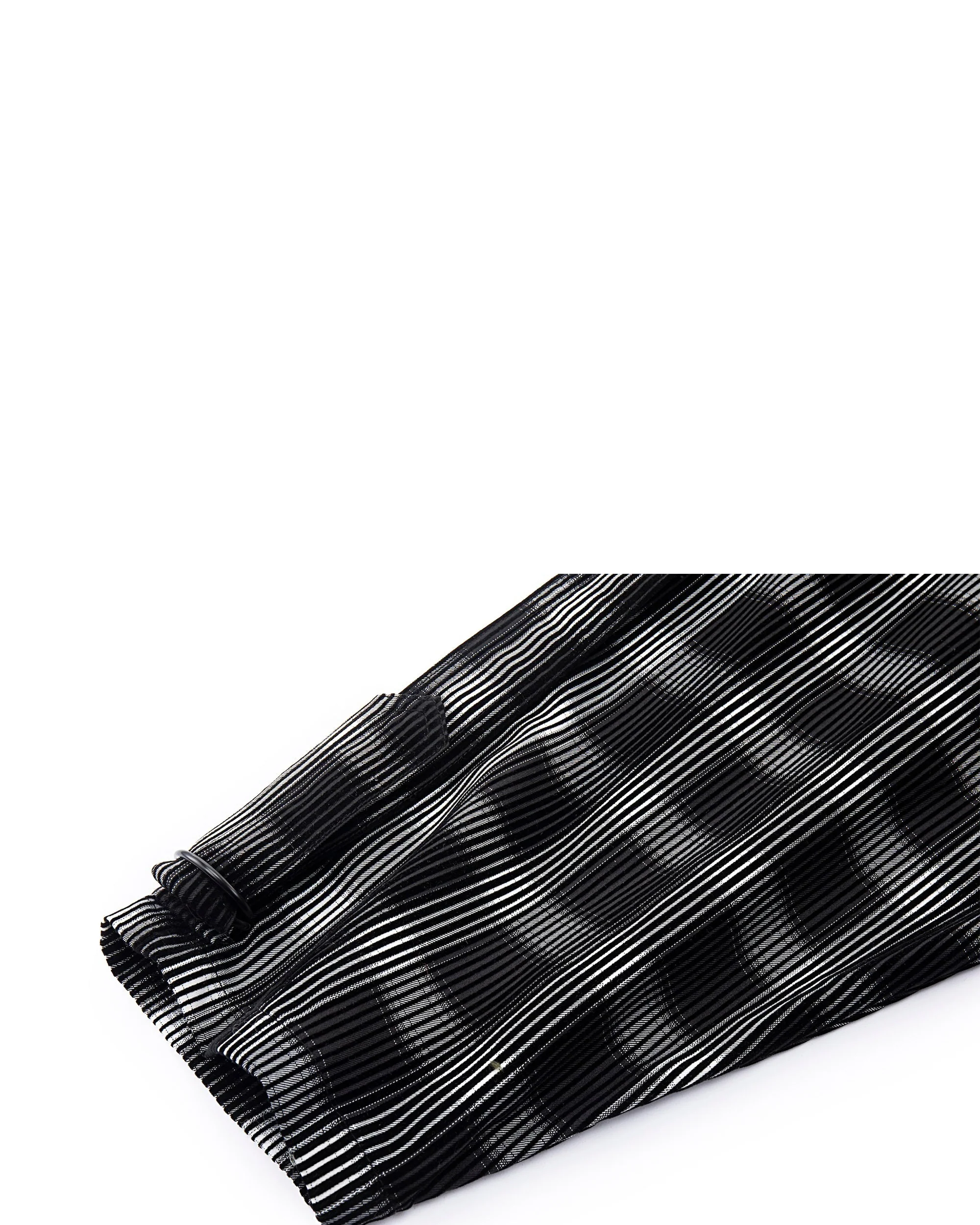 Distorted Plaid Half-Zip Pullover – Black & White, Boxy Fit - Image 14