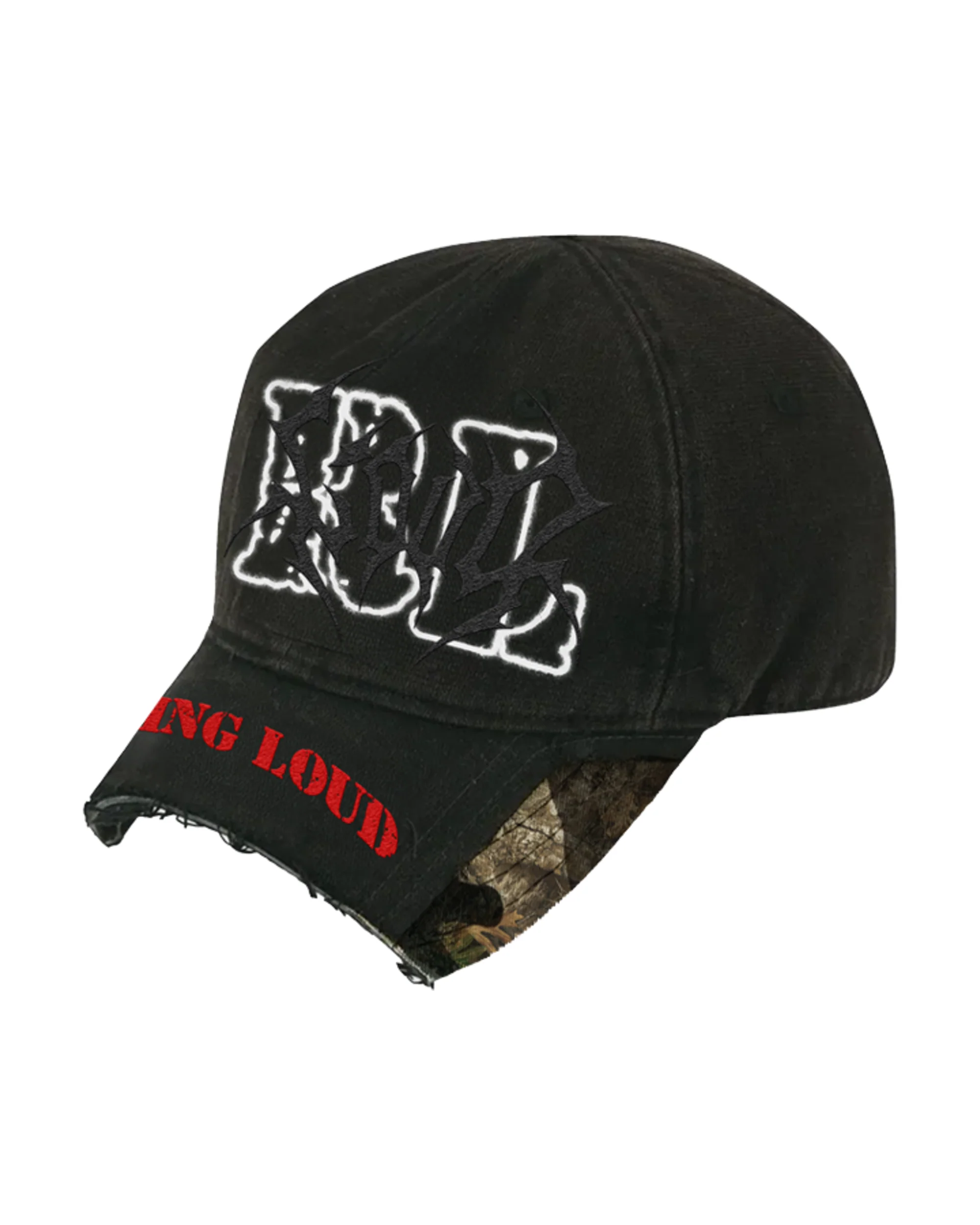 DISTRESSED CAMO CHAOS DAD HAT - Image 2