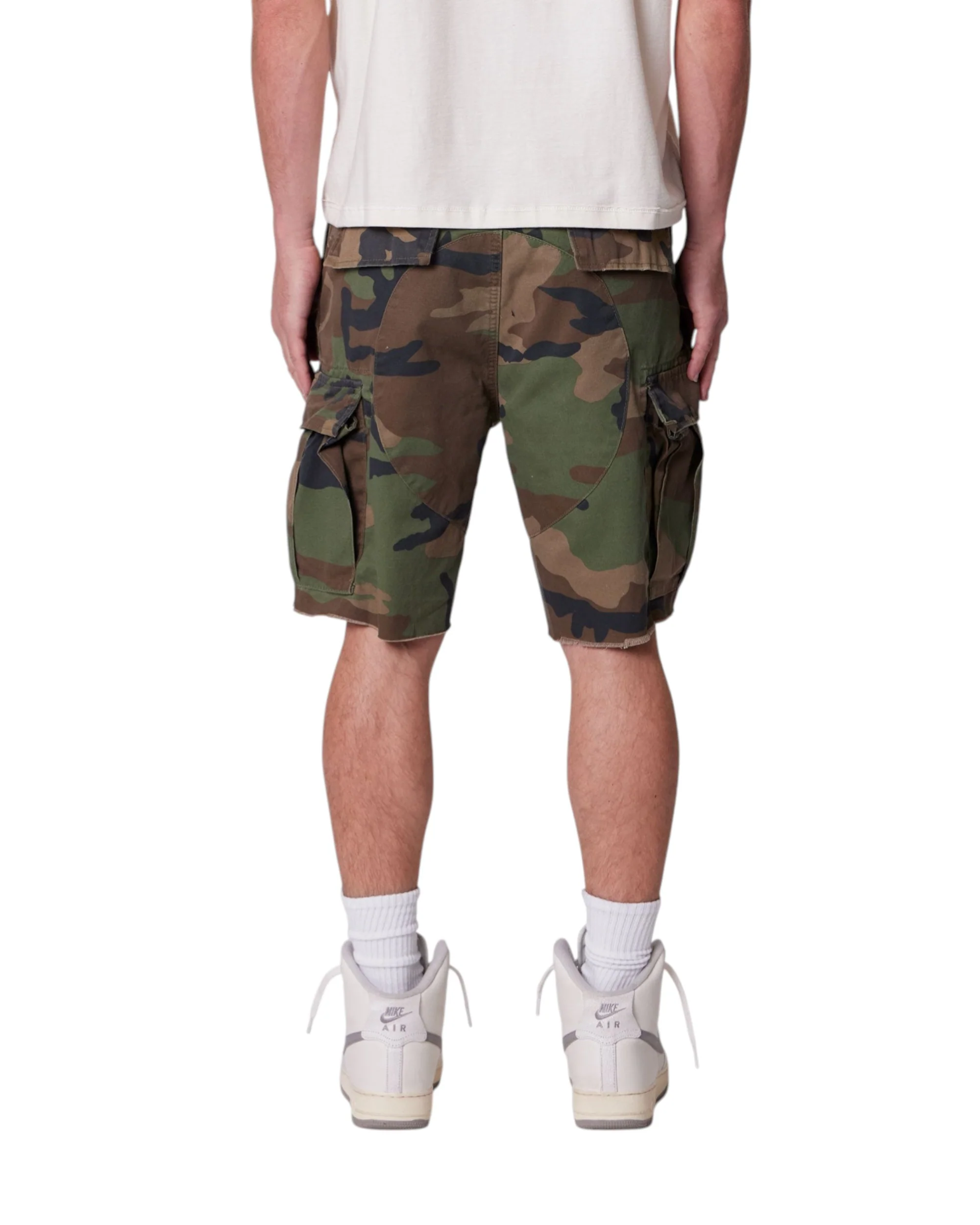 Distressed Cargo Shorts - Camo - Image 3