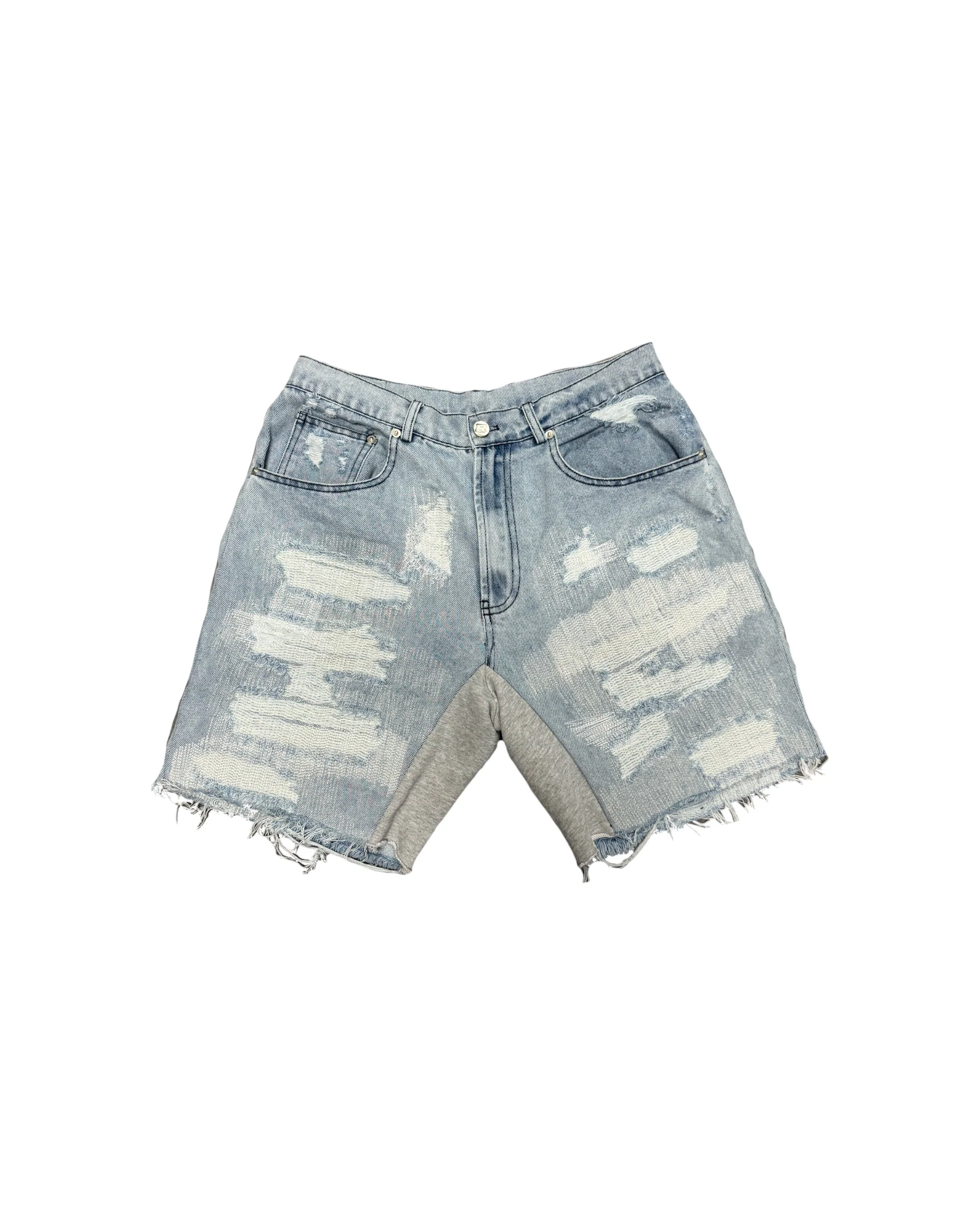 Distressed Denim Shorts