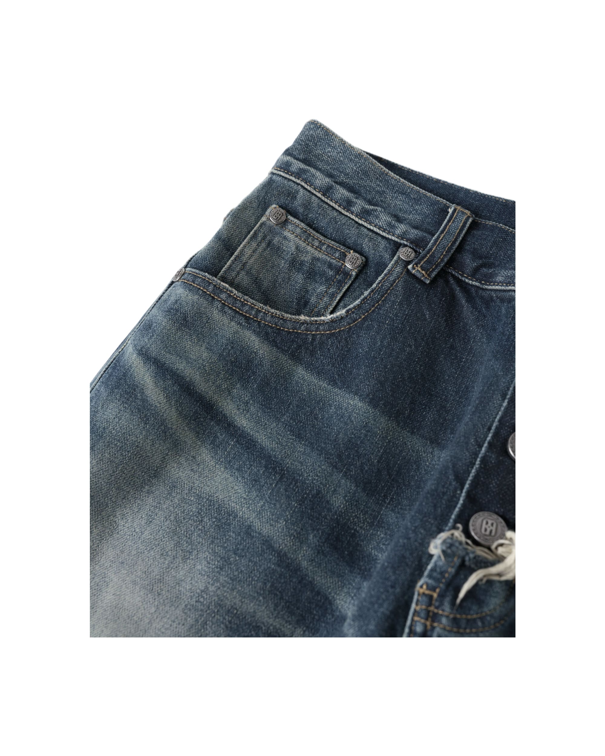 Distressed Embroidery Bootcut Denim - Image 3