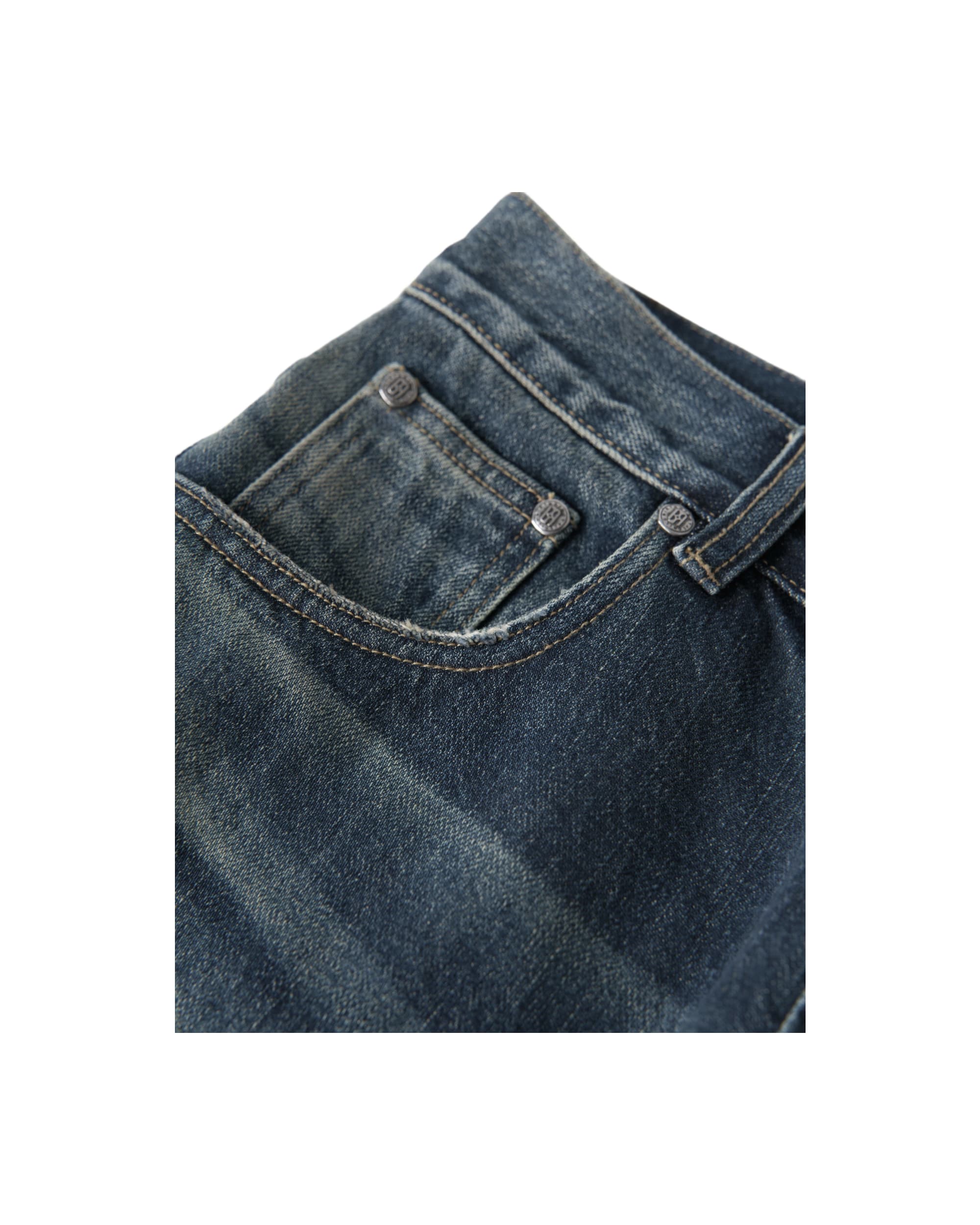 Distressed Embroidery Bootcut Denim - Image 5