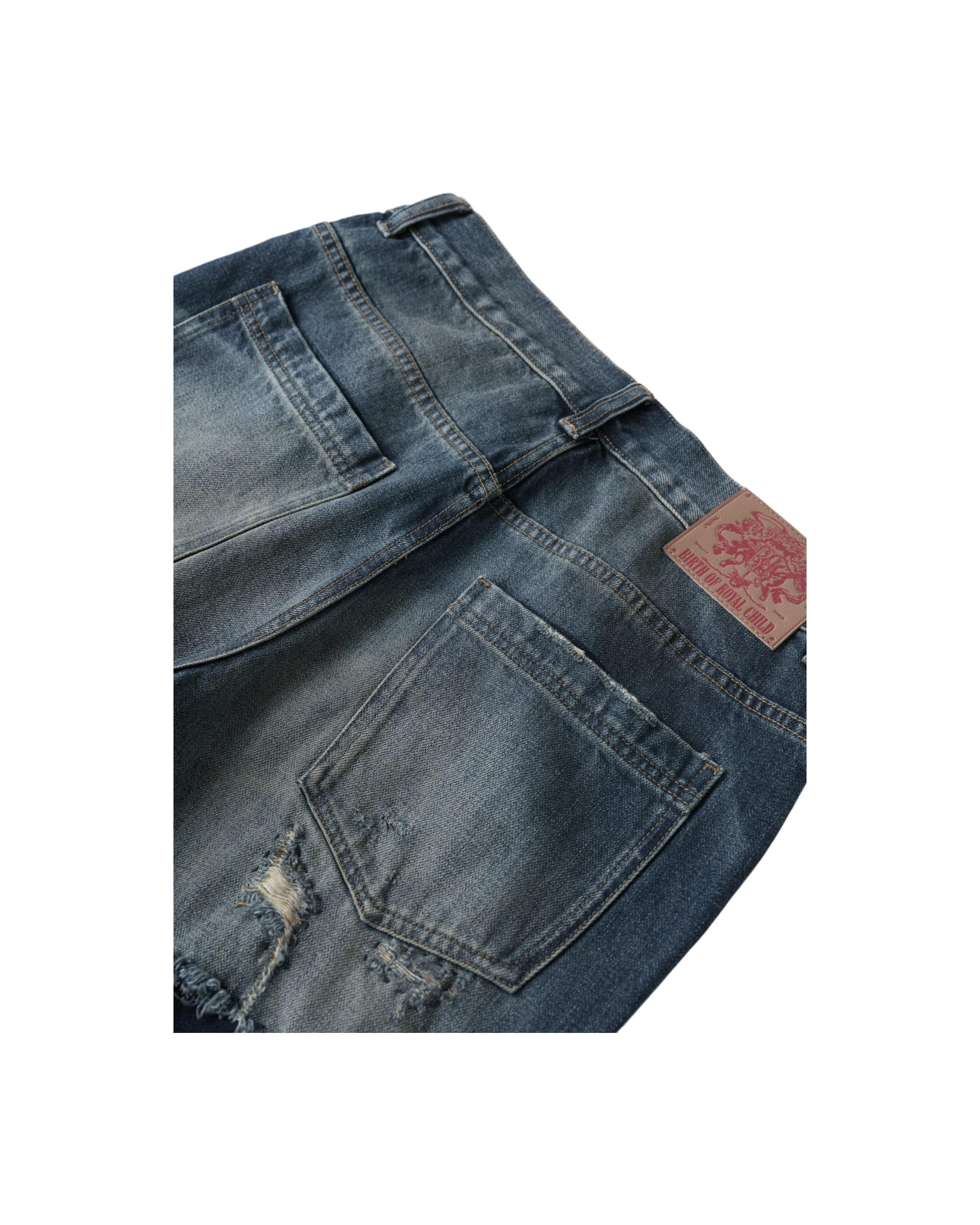 Distressed Embroidery Bootcut Denim - Image 7